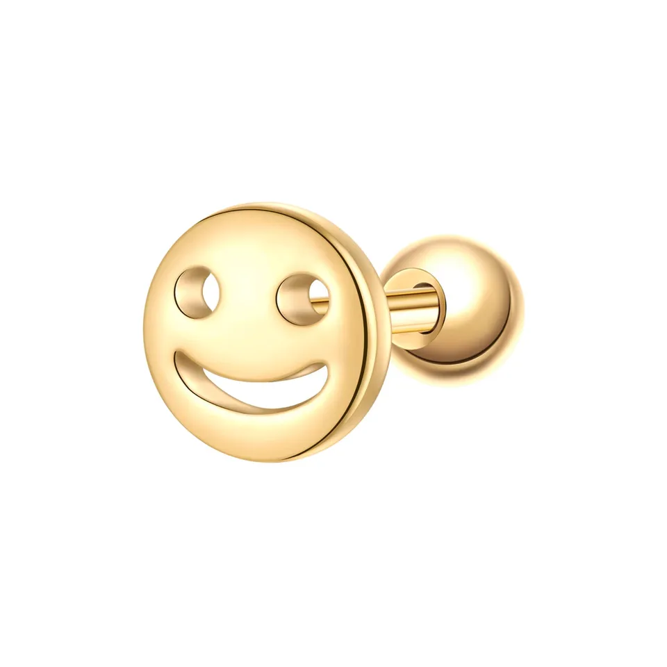 Glanzstücke München Happystuds Lucky Face lävistyskoru kulta