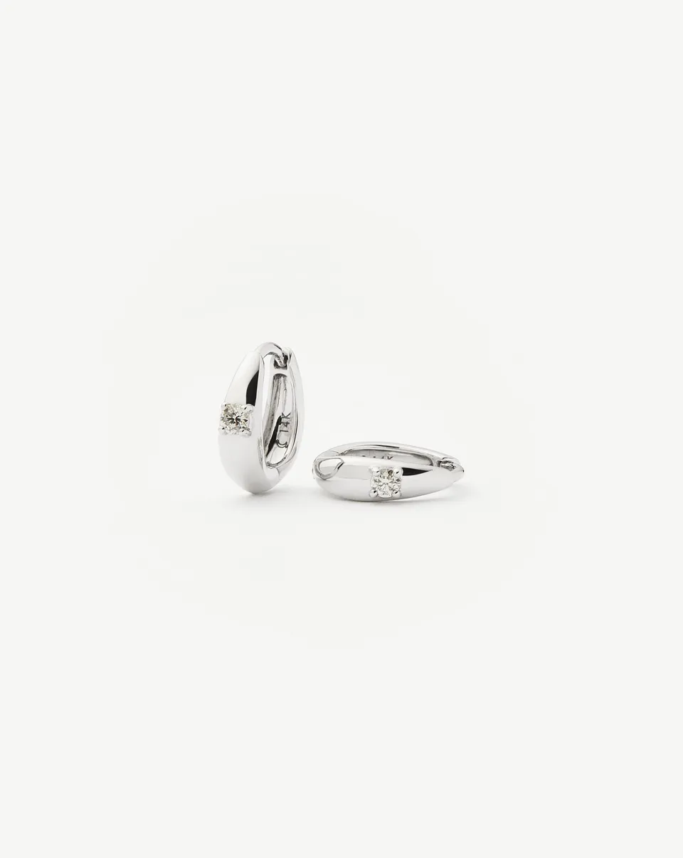 Missoma Diamond Dome korvakorut valkokulta timantti