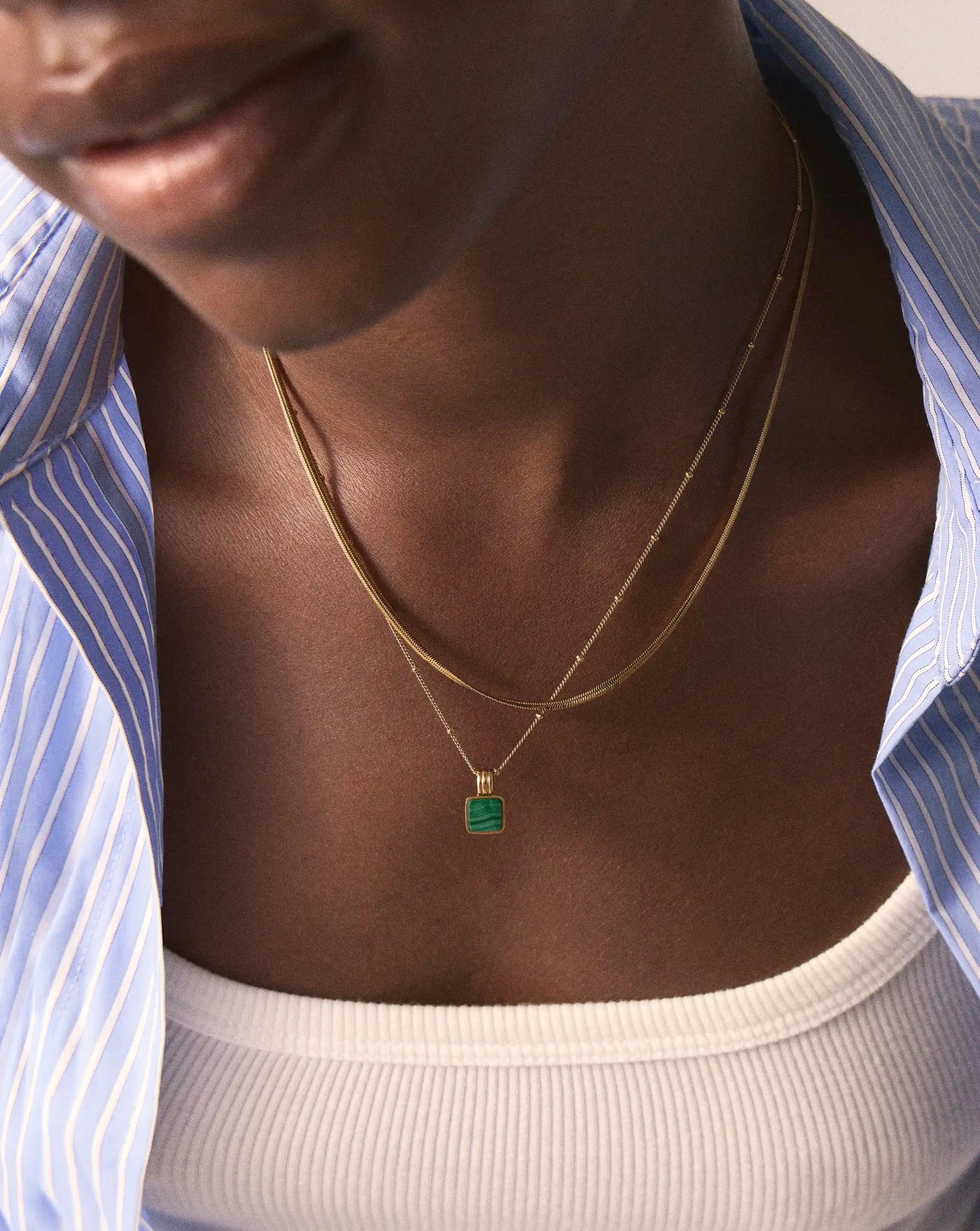 Missoma Lucy Williams Malachite kaulakorusetti kulta