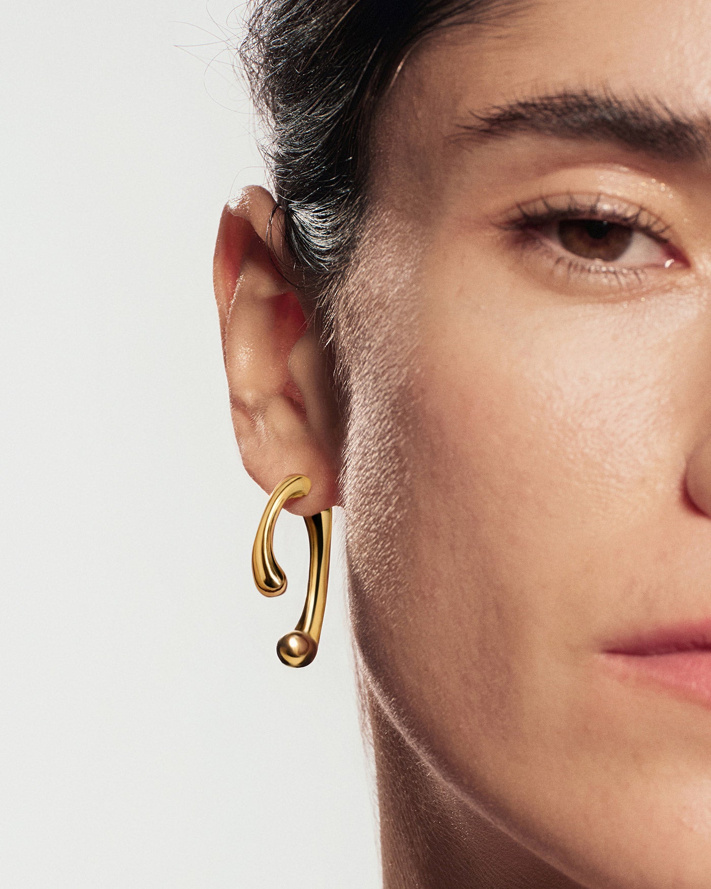 Ania Haie Fluid Light Arc hoop-korvakorut kulta