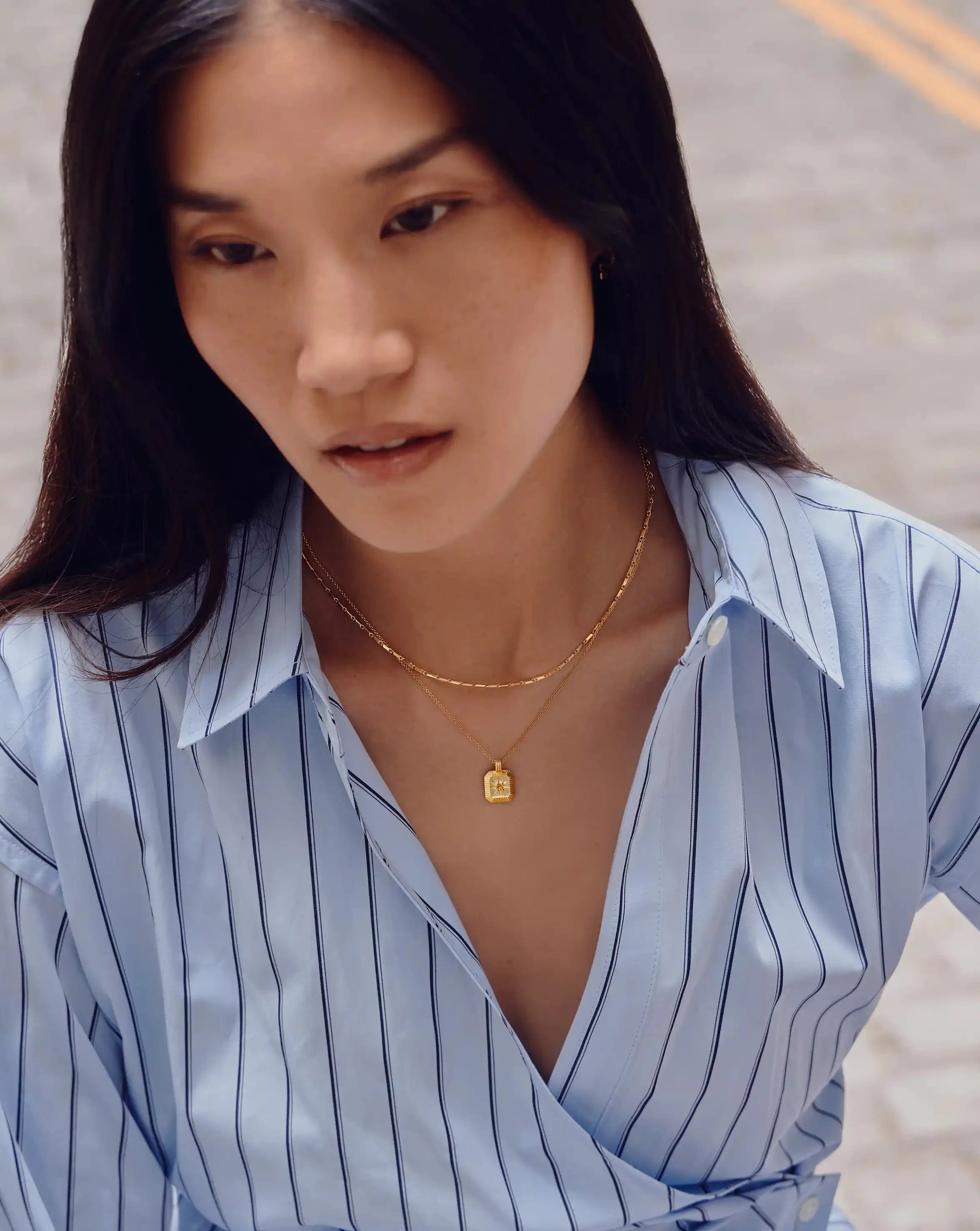 Missoma November Birthstone korusetti sitriini kullattu
