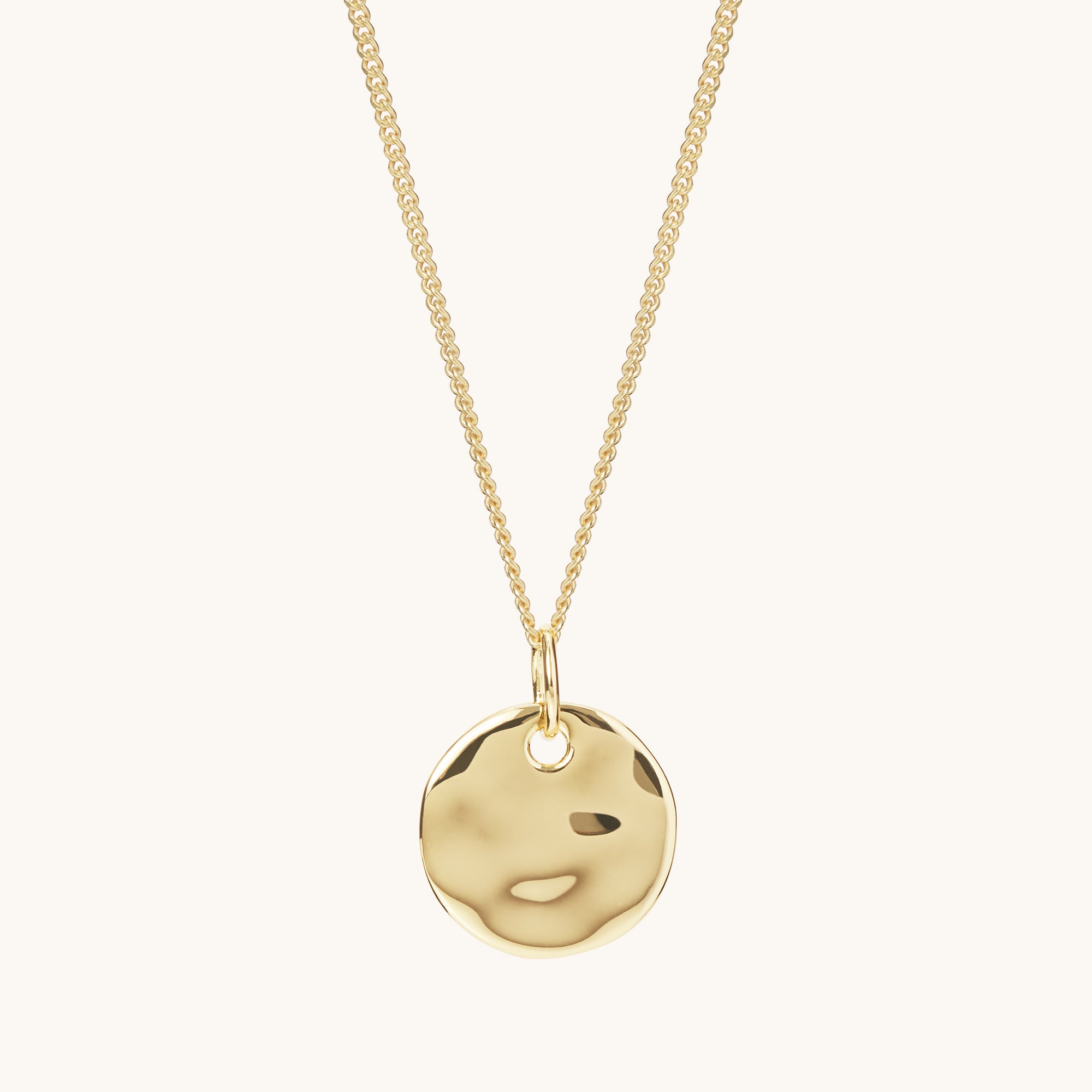Muru Ripple Disc kaulakoru kultainen kaiverrettava