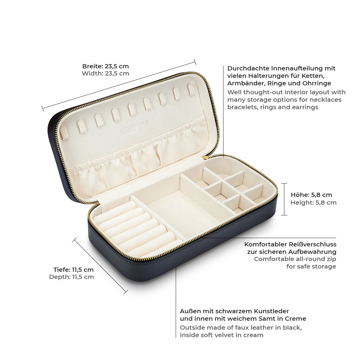 Glanzstücke München korurasia Large musta säilytys