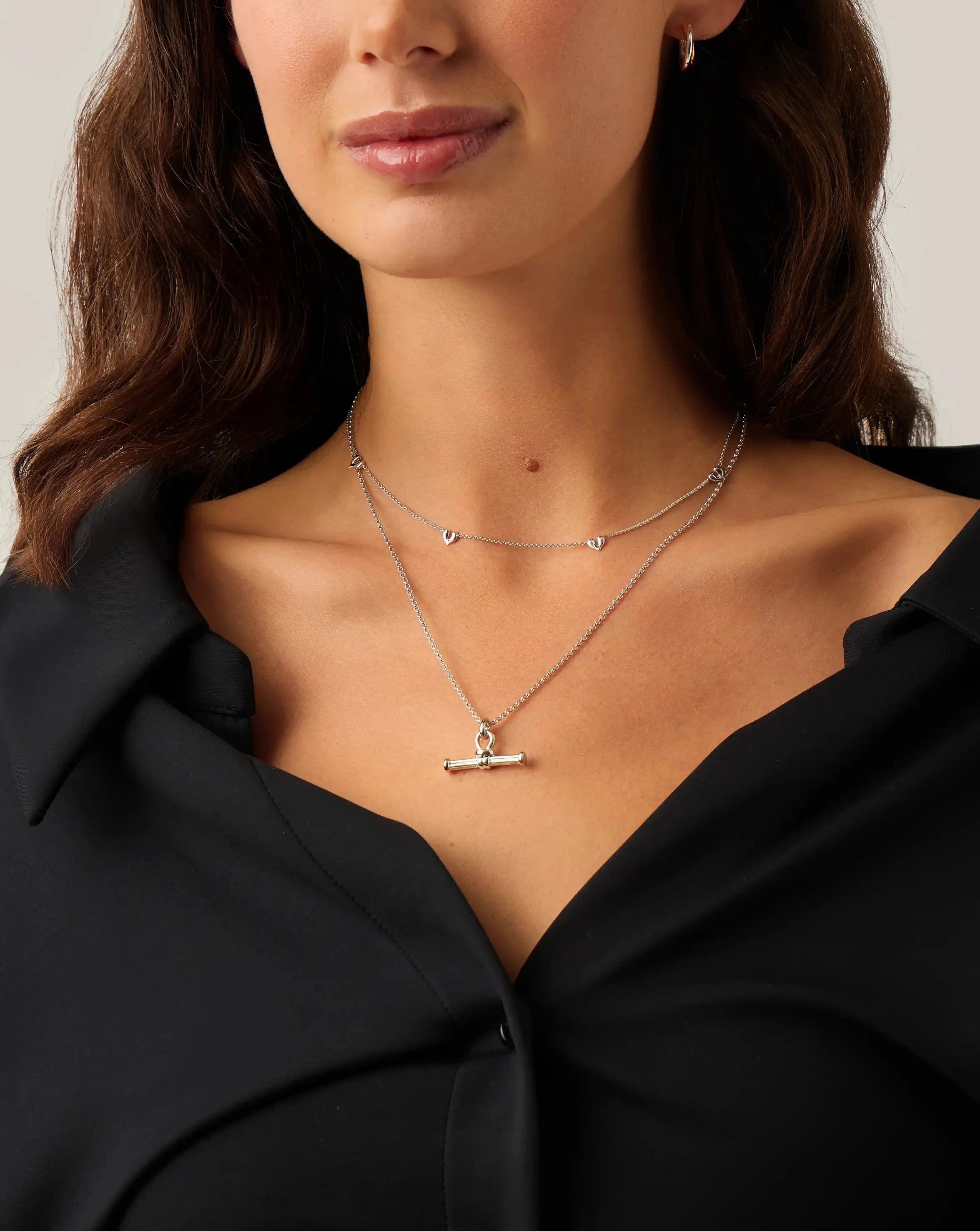 Missoma Molten Heart Mini Charm Choker hopea 38-42cm
