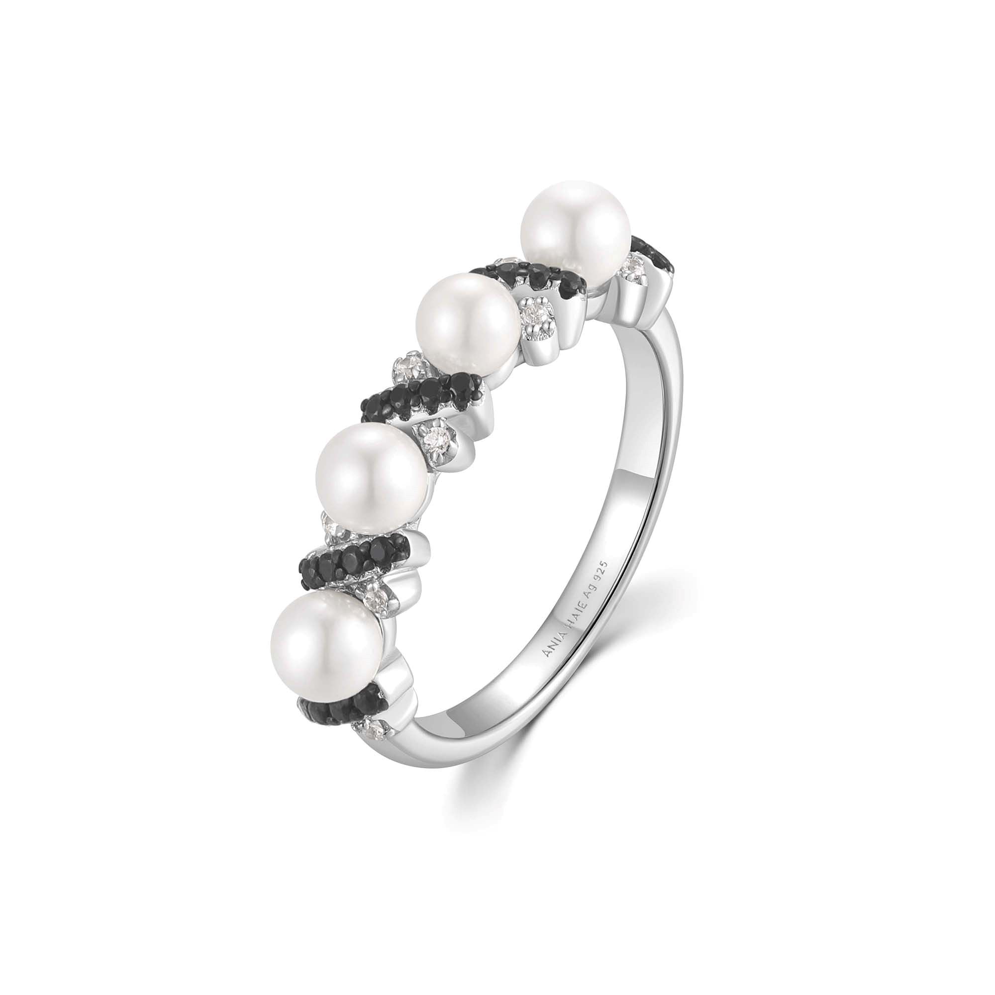 Ania Haie Reimaginer Braided Pearl sormus kaksivärinen 54