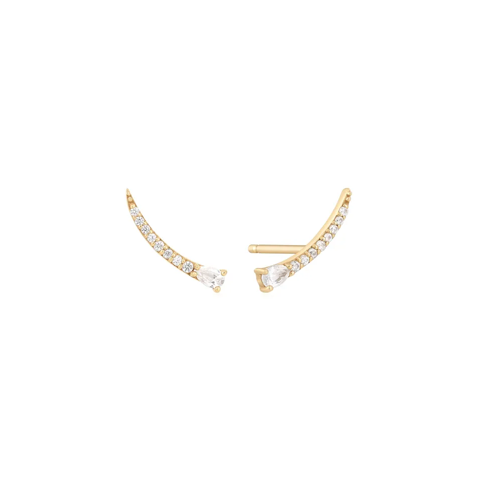 Ania Haie Afterglow Curve Climber korvakorut 14k valkosafiiri