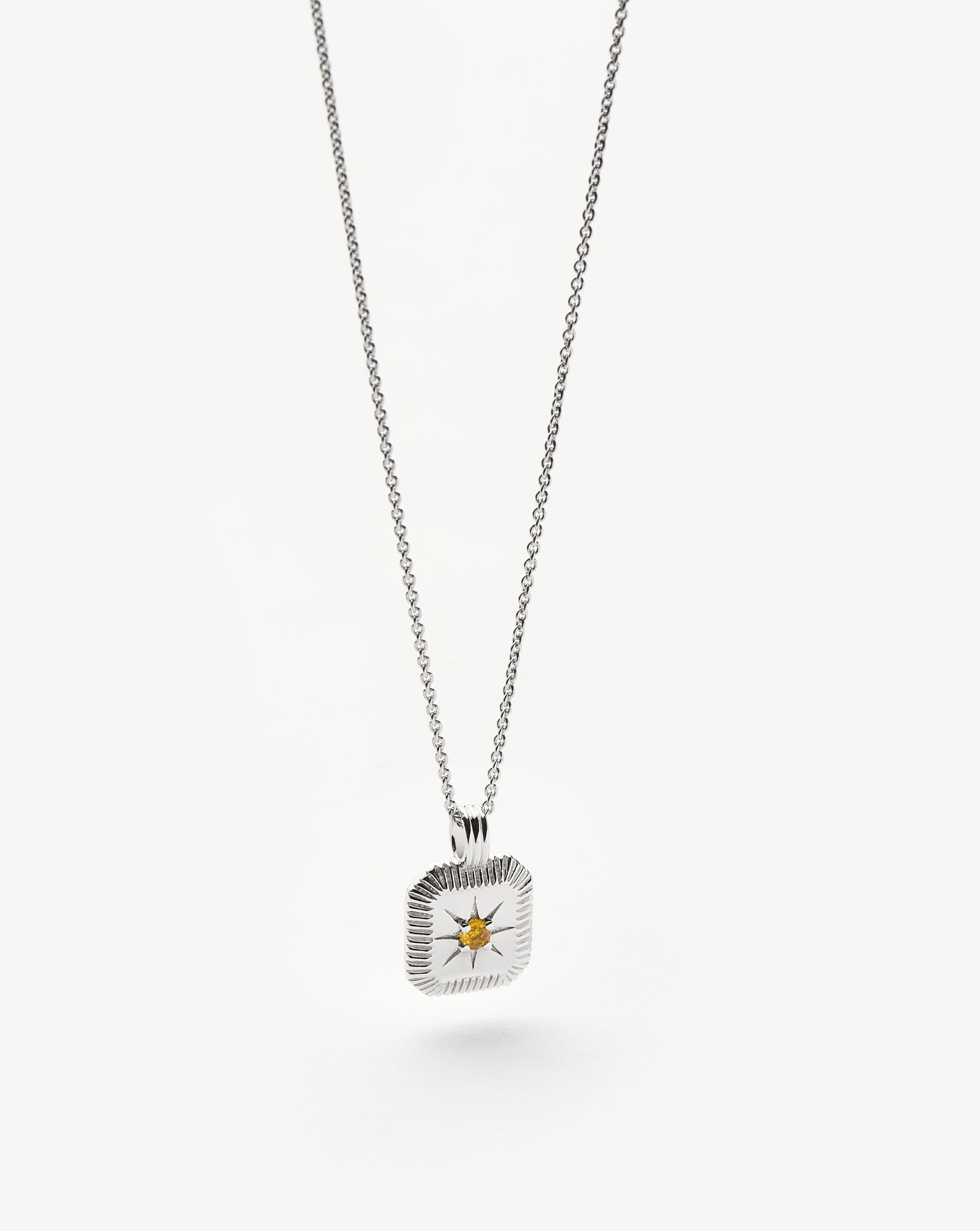 Missoma November Birthstone kaulakoru hopea sitriini