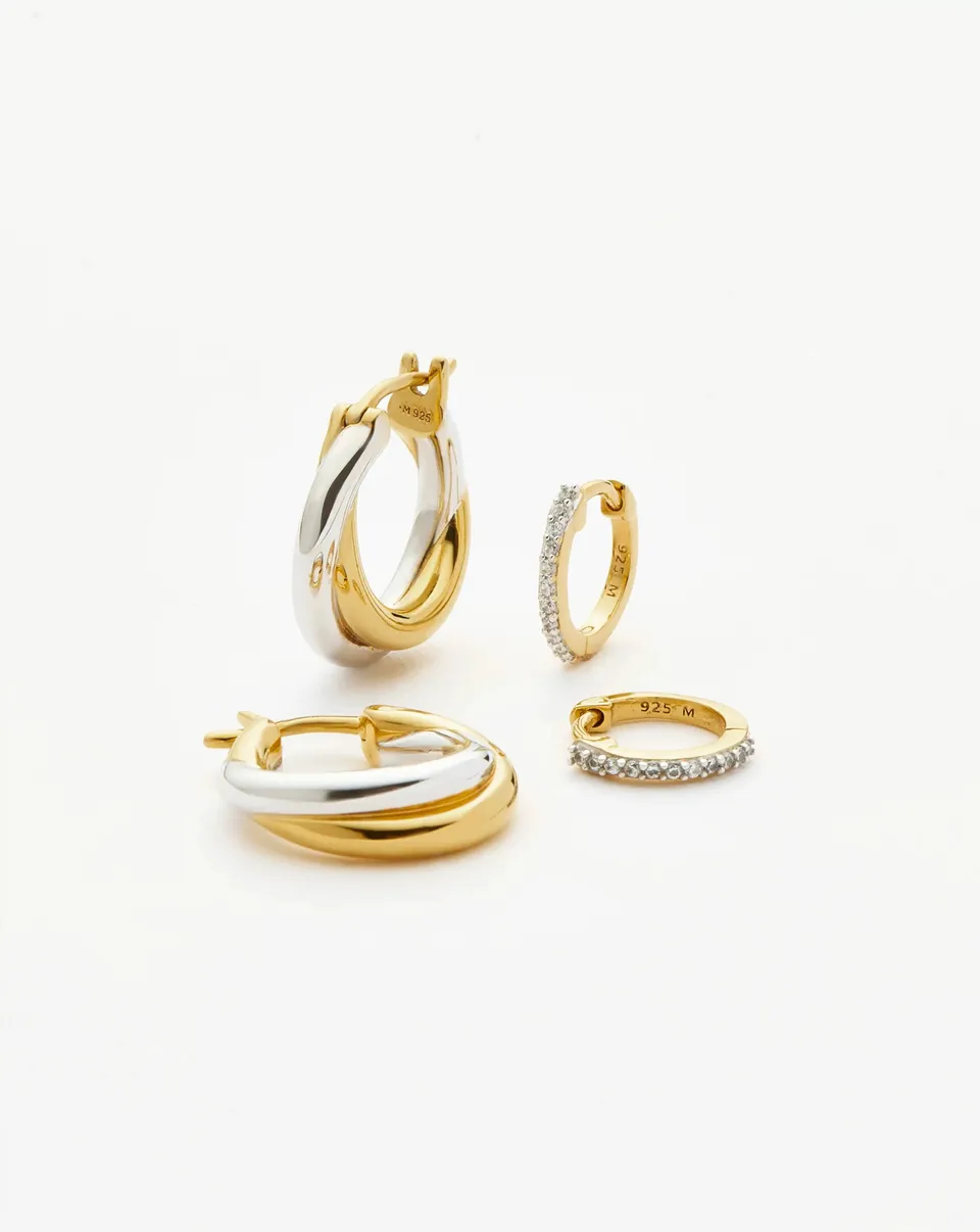 Missoma Everyday Entwined hoop-korvakorut 2 paria
