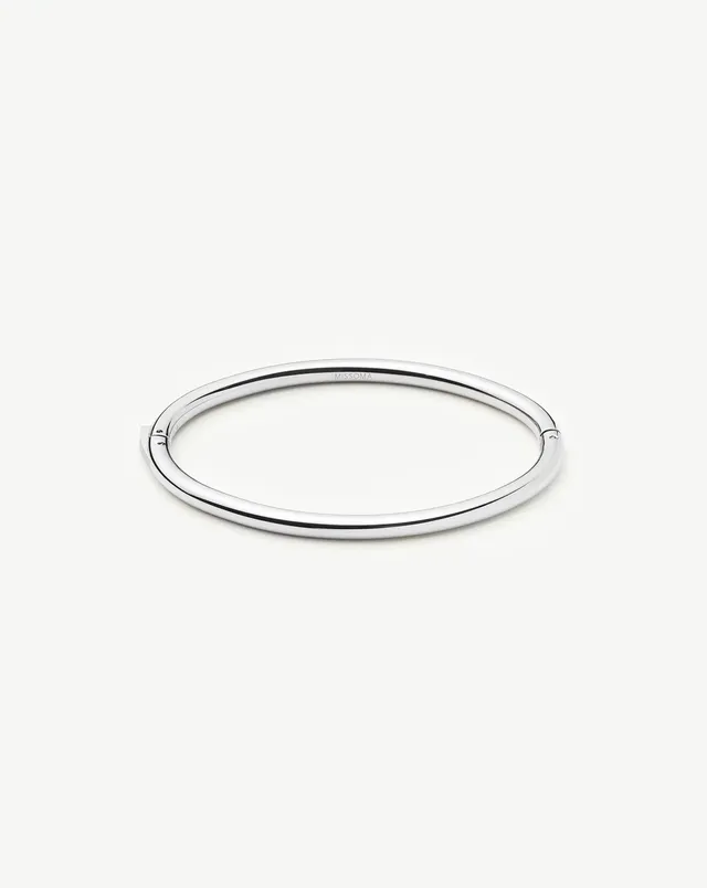 Missoma Classic Round Hinged Bangle rannekoru platina