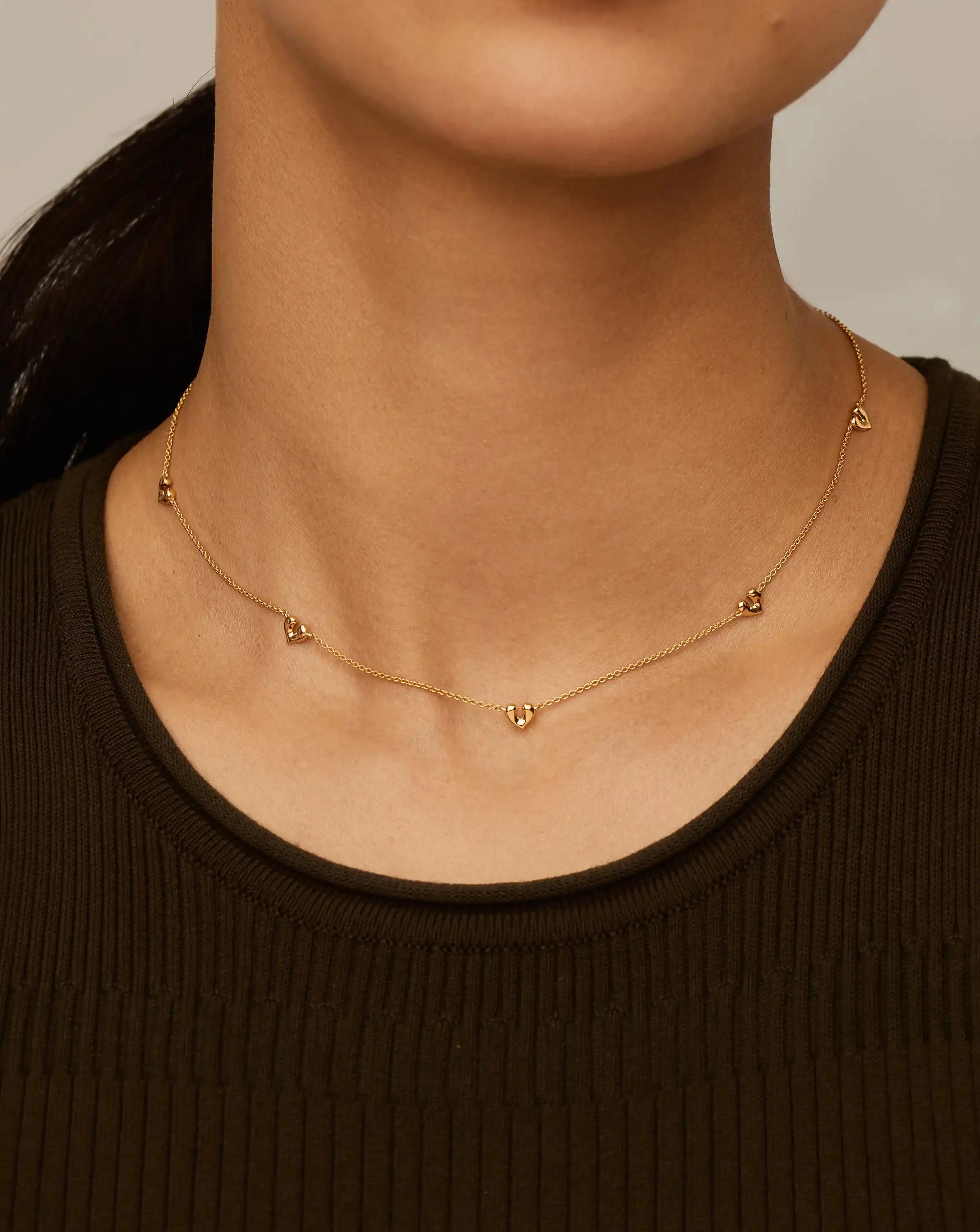 Missoma Molten Heart Mini Charm Choker kulta 38-42cm