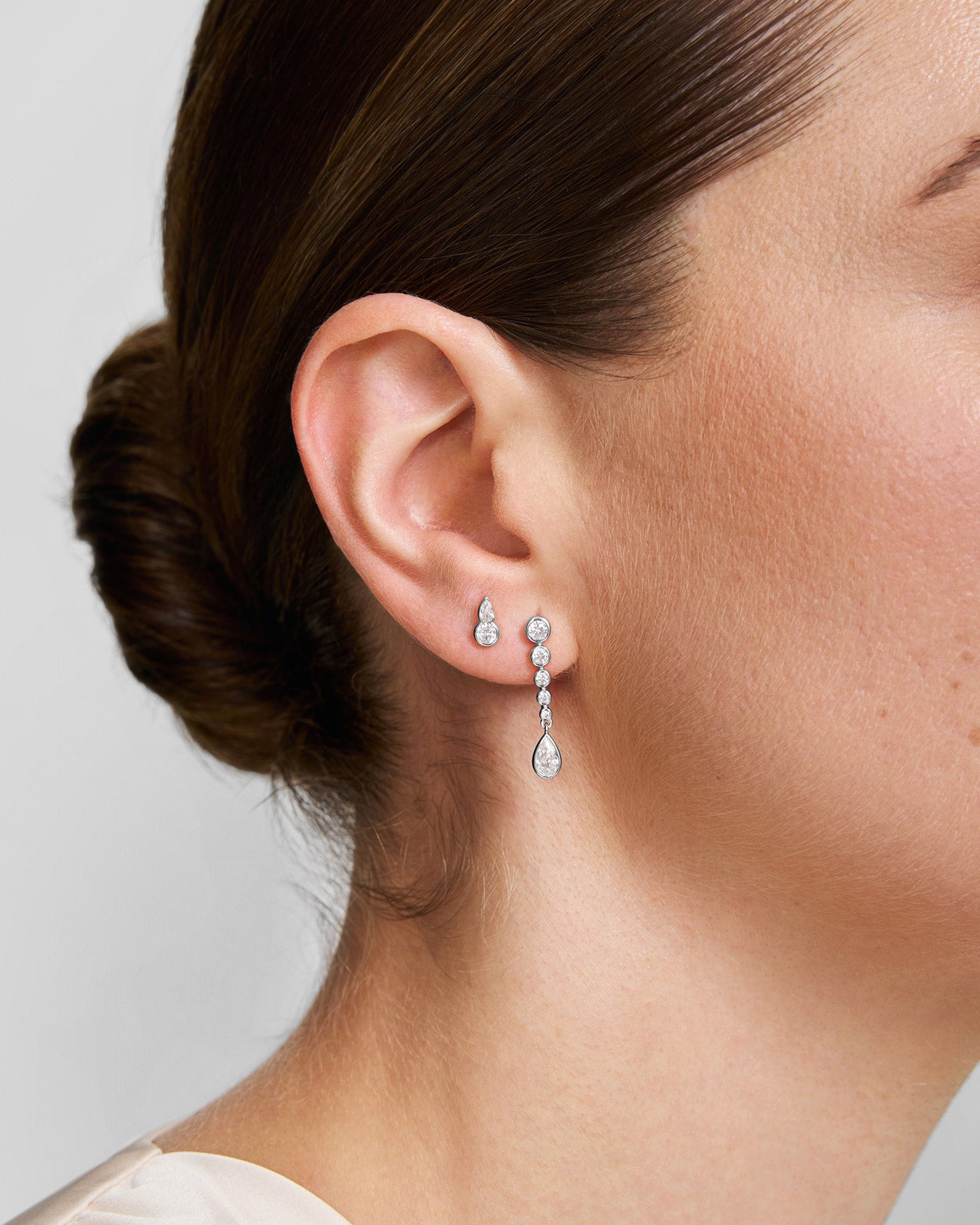 Ania Haie Wanderer Bezel Teardrop korvakorut hopea