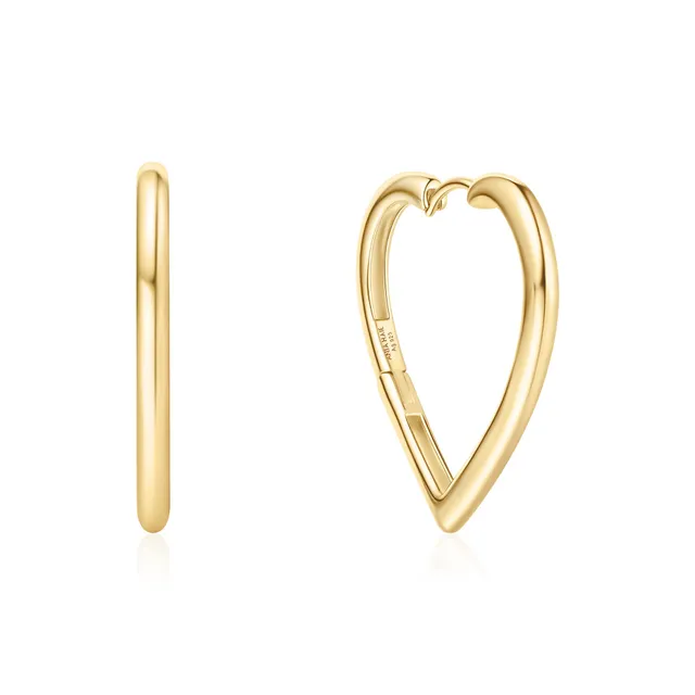 Ania Haie Sunny Sparkler Large Heart hoop-korvakorut kulta