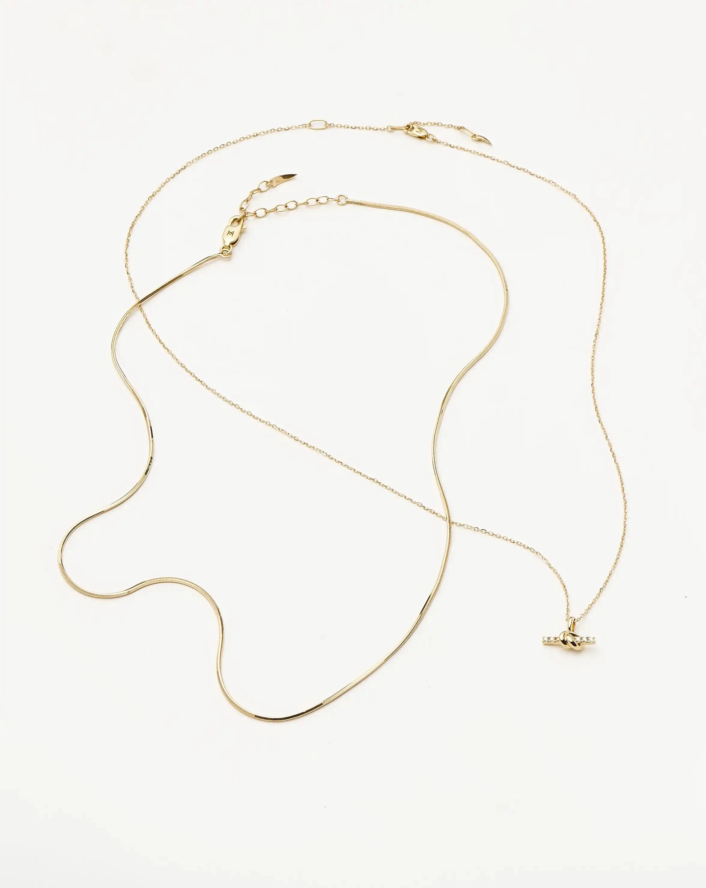 Missoma Lucy Williams Diamond T-Bar kaulakorutsetti keltakulta