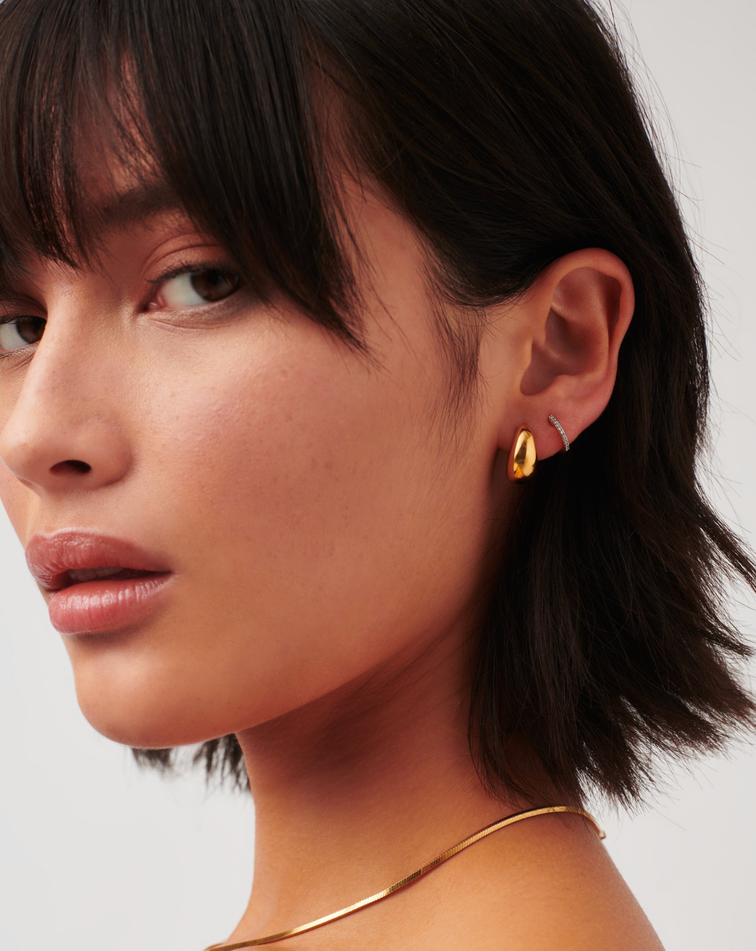 Missoma Ear-ssentials Set korvakorut 2 kpl kullattu pavé