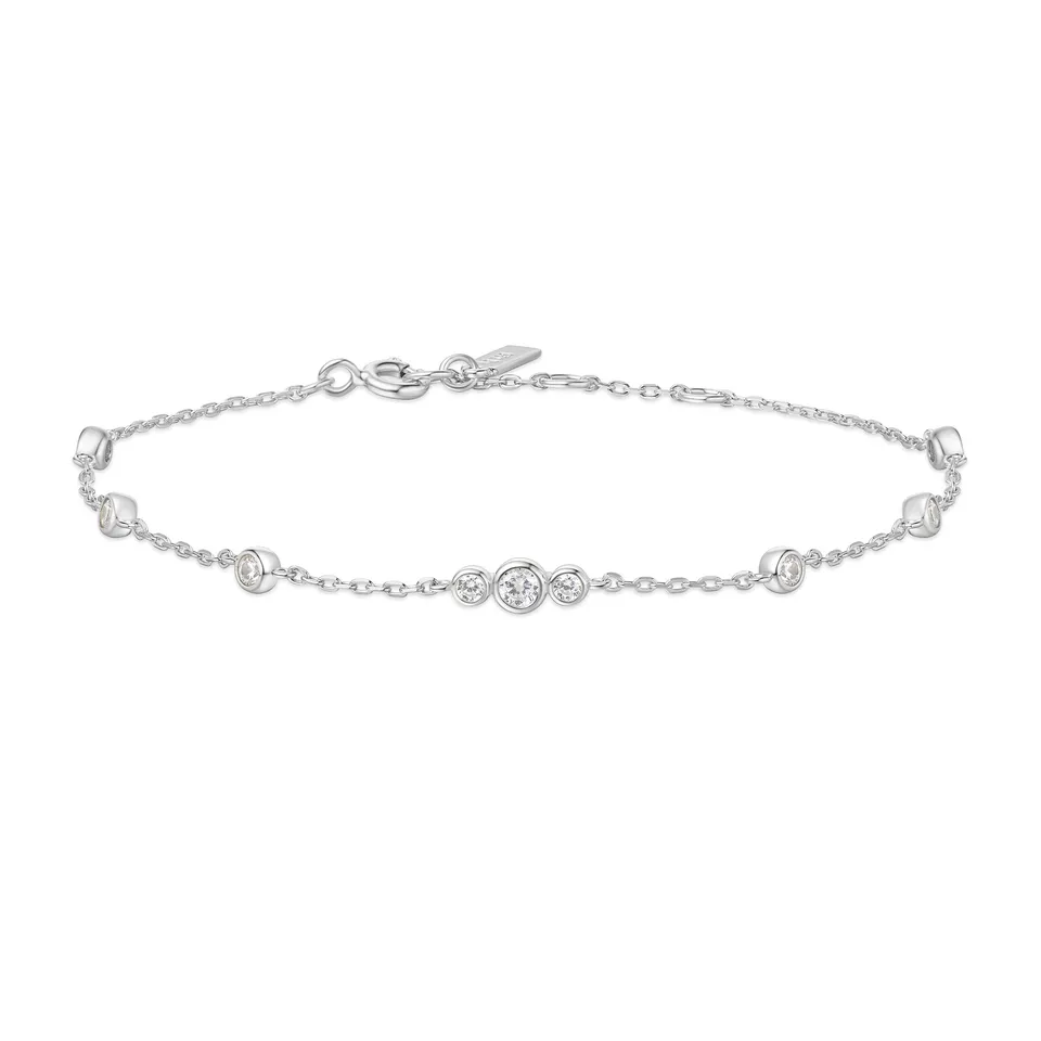 Ania Haie Miss Dainty Sparkling Bezel rannekoru hopea zirkonia