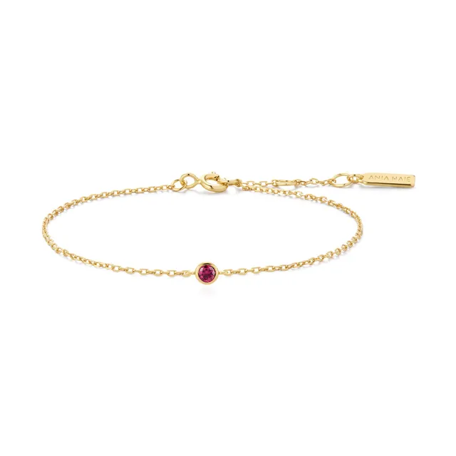 Ania Haie Glimmer Glow Crimson Solitaire rannekoru kulta punainen