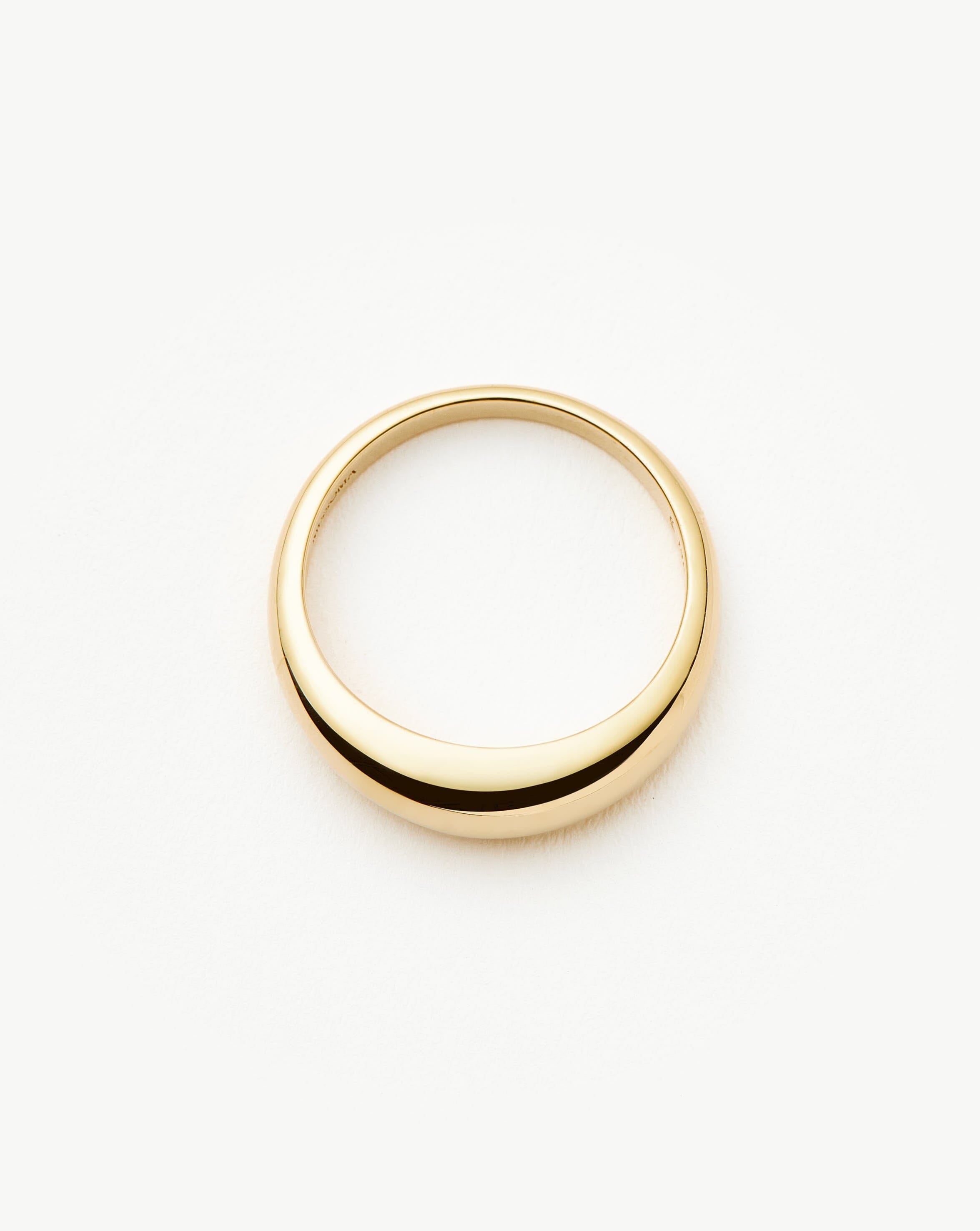 Missoma Classic Dome sormus 9ct keltakulta umpikulta
