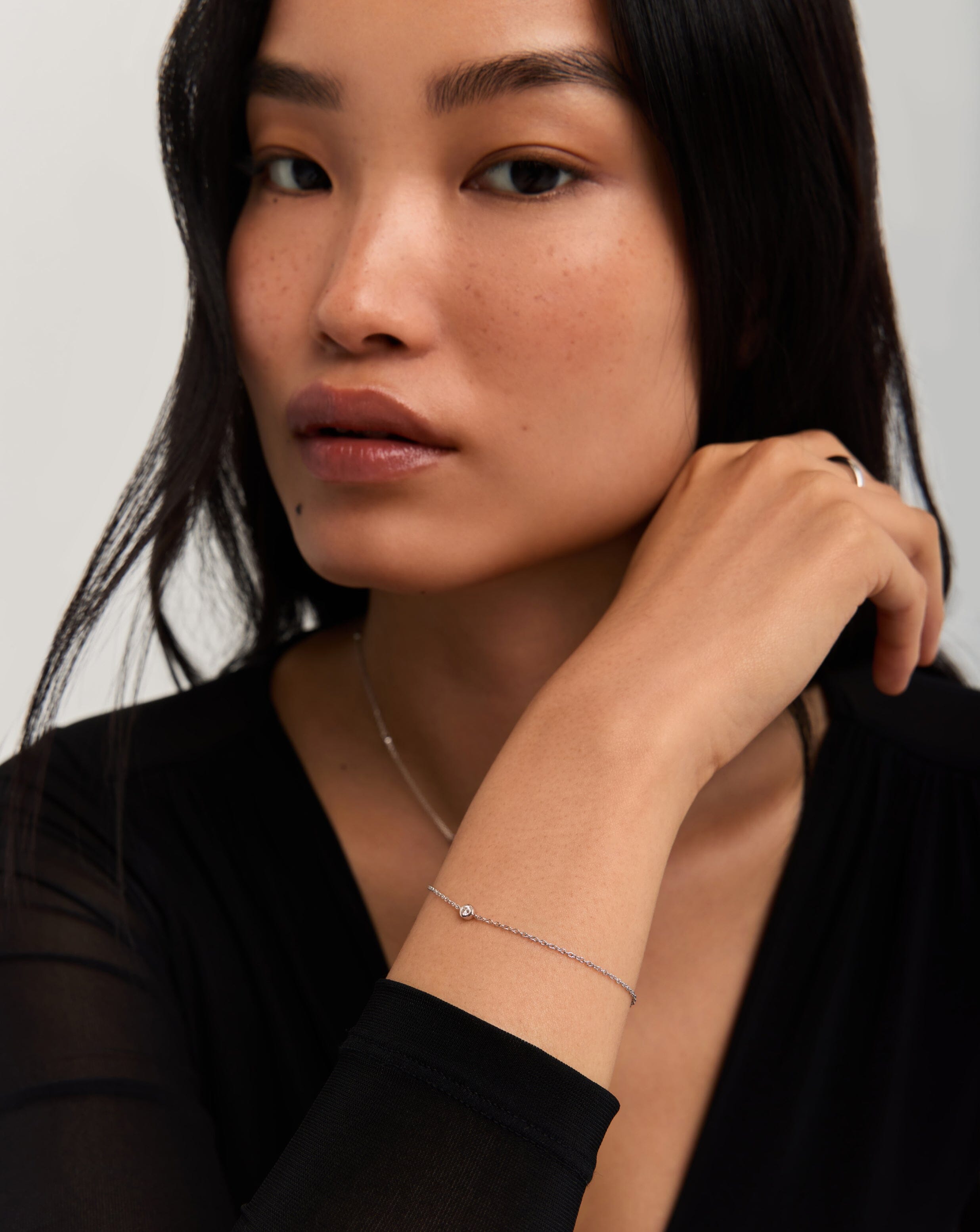 MISSOMA Diamond Solitaire rannekoru valkokulta timantti