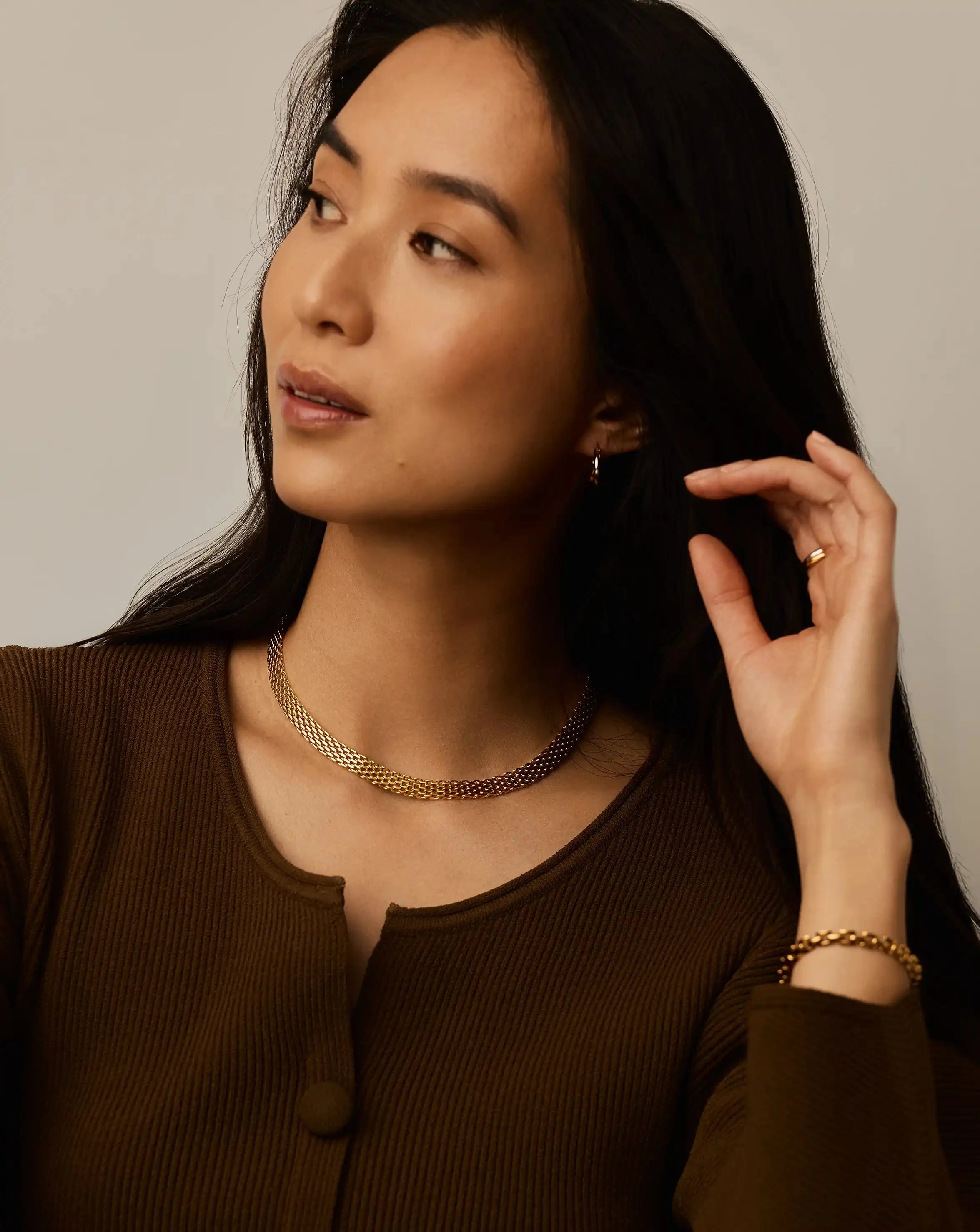 Missoma Heirloom Chain Choker kaulakoru kulta 42 cm vedenkestävä