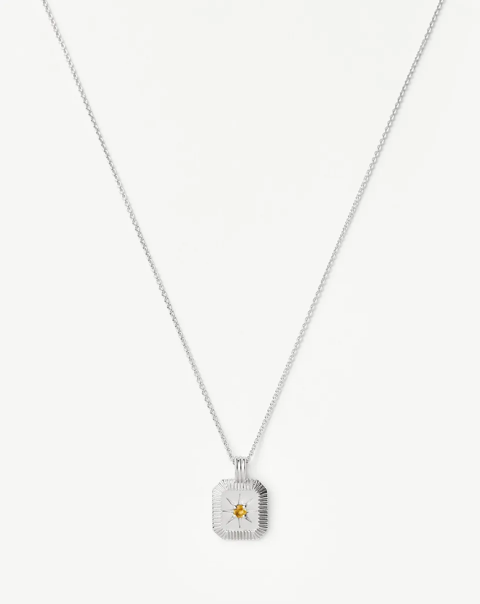 Missoma November Birthstone kaulakoru hopea sitriini