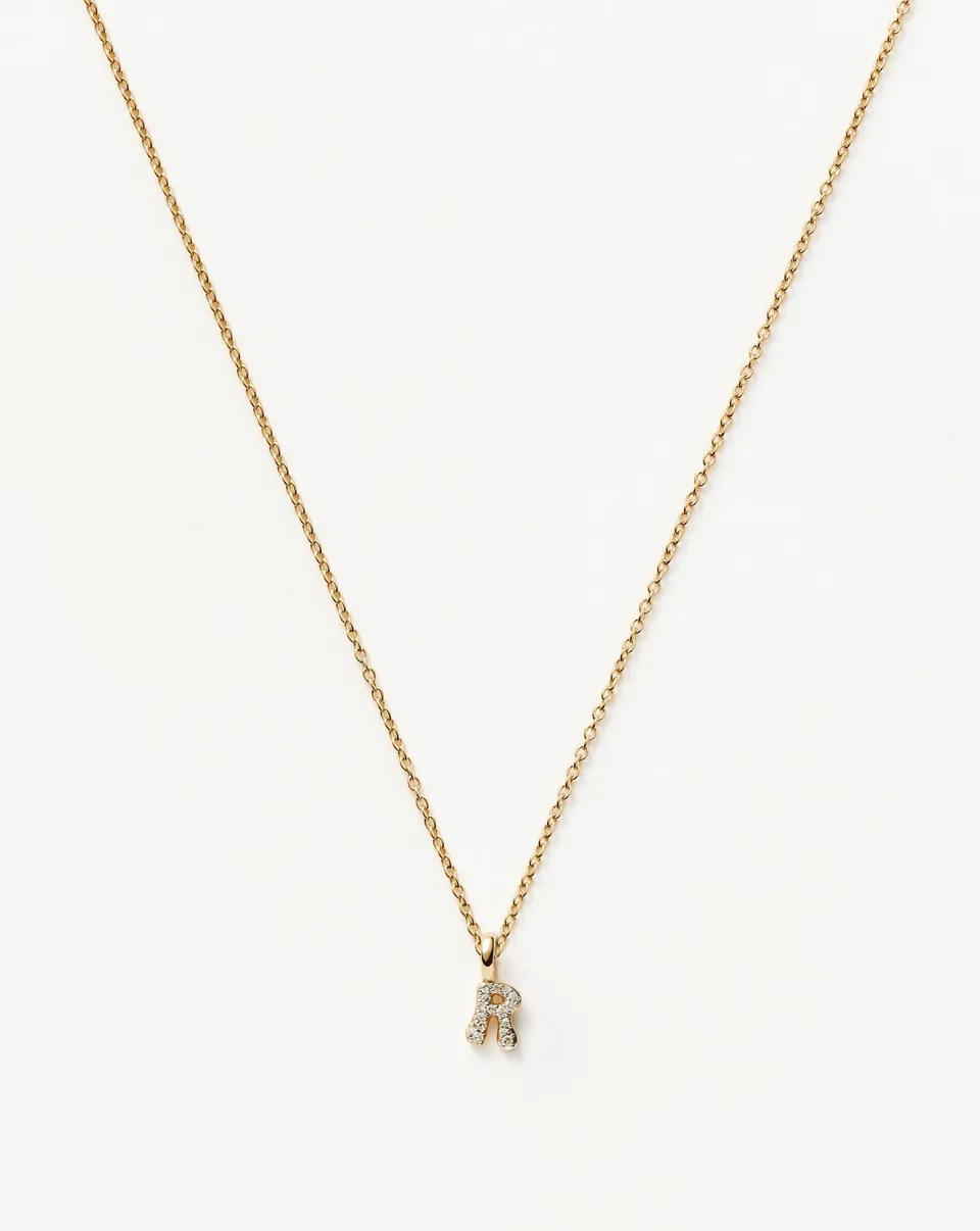 Missoma Solid Gold Diamond Initial kaulakoru R timantti