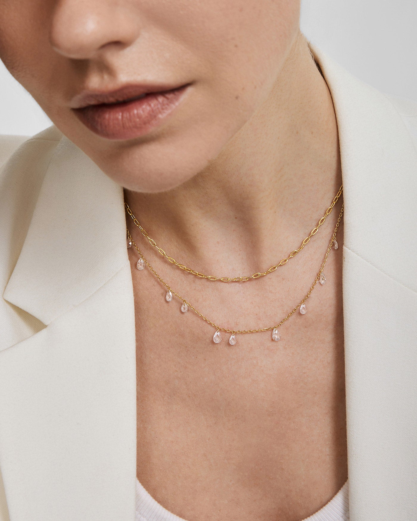 Ania Haie Ethereal Teardrop Dangle kaulakoru kulta pisara