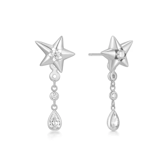 Ania Haie Sparkling Star Drop korvakorut hopea zirkonia
