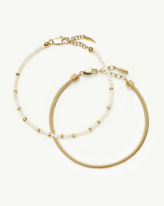 Missoma Everyday Pearl rannekorusetti kulta S/M