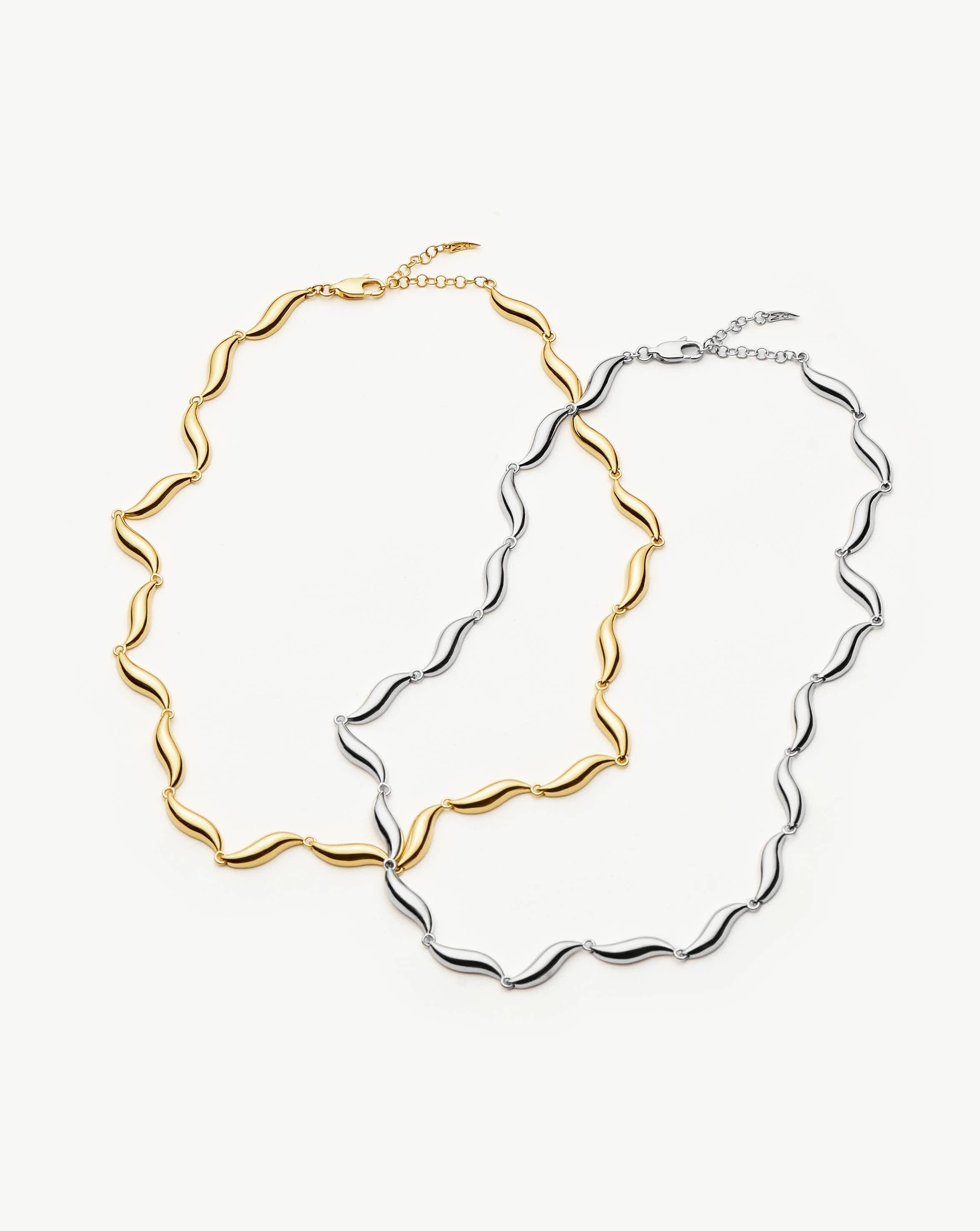 Missoma Savi Signature Link Chain kaulakoru hopeoitu