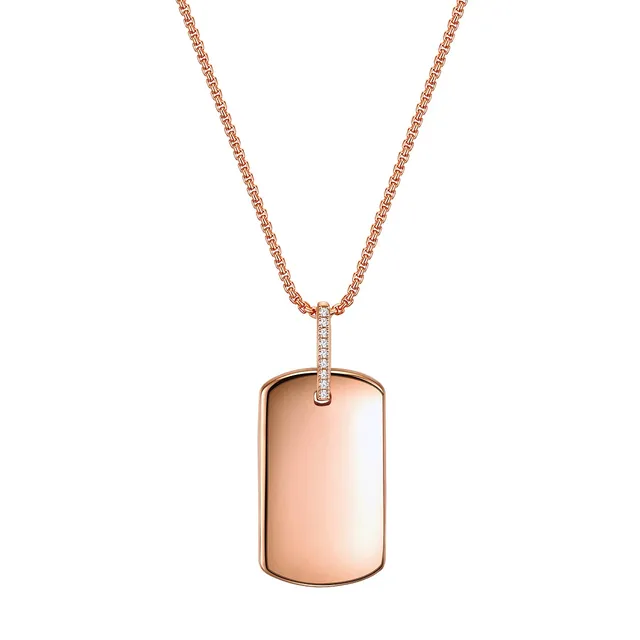 Glanzstücke München Dog-Tag Zirkonia kaulakoru rosékulta