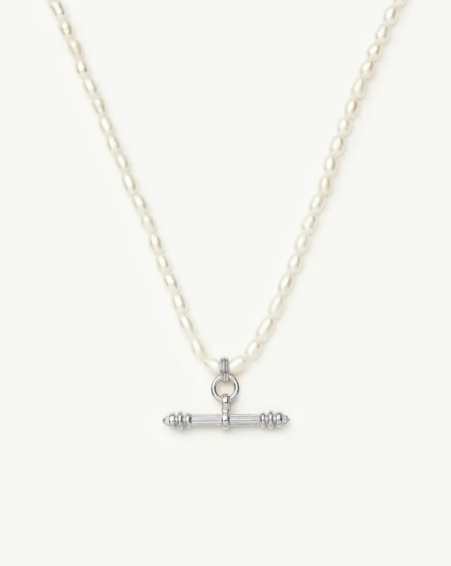 Missoma Harris Reed Pearl T-Bar kaulakoru helmi