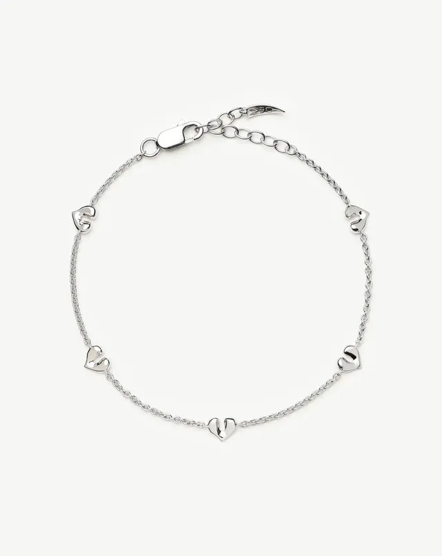 Missoma Molten Heart Mini Charm rannekoru hopea S/M