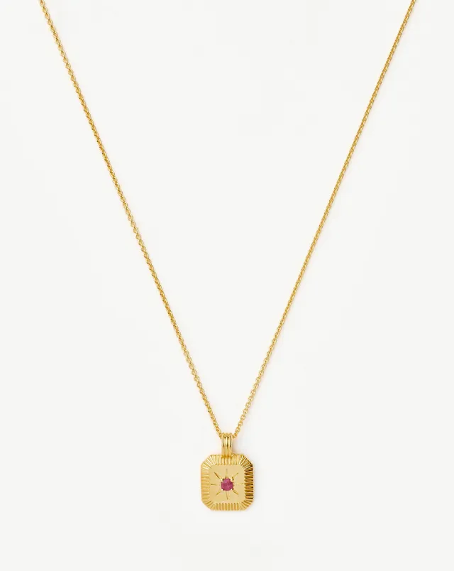 Missoma July Birthstone kaulakoru rubiini kulta