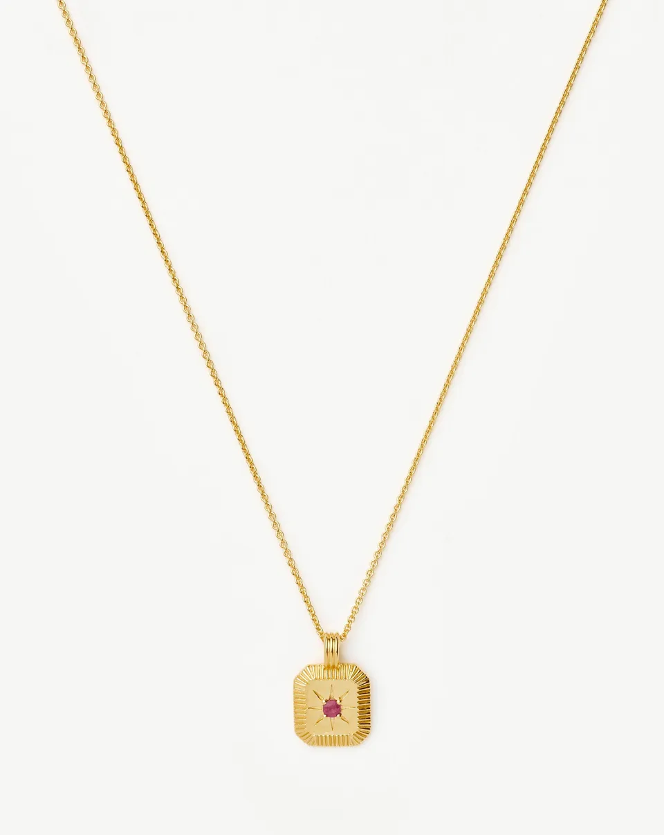 Missoma July Birthstone kaulakoru rubiini kulta