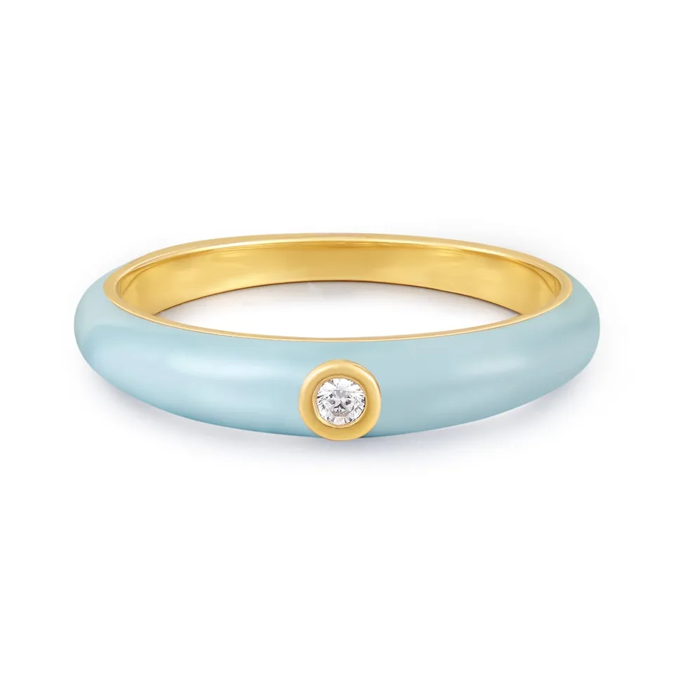 Glanzstücke München Emaille Ring sormus kulta zirkonia
