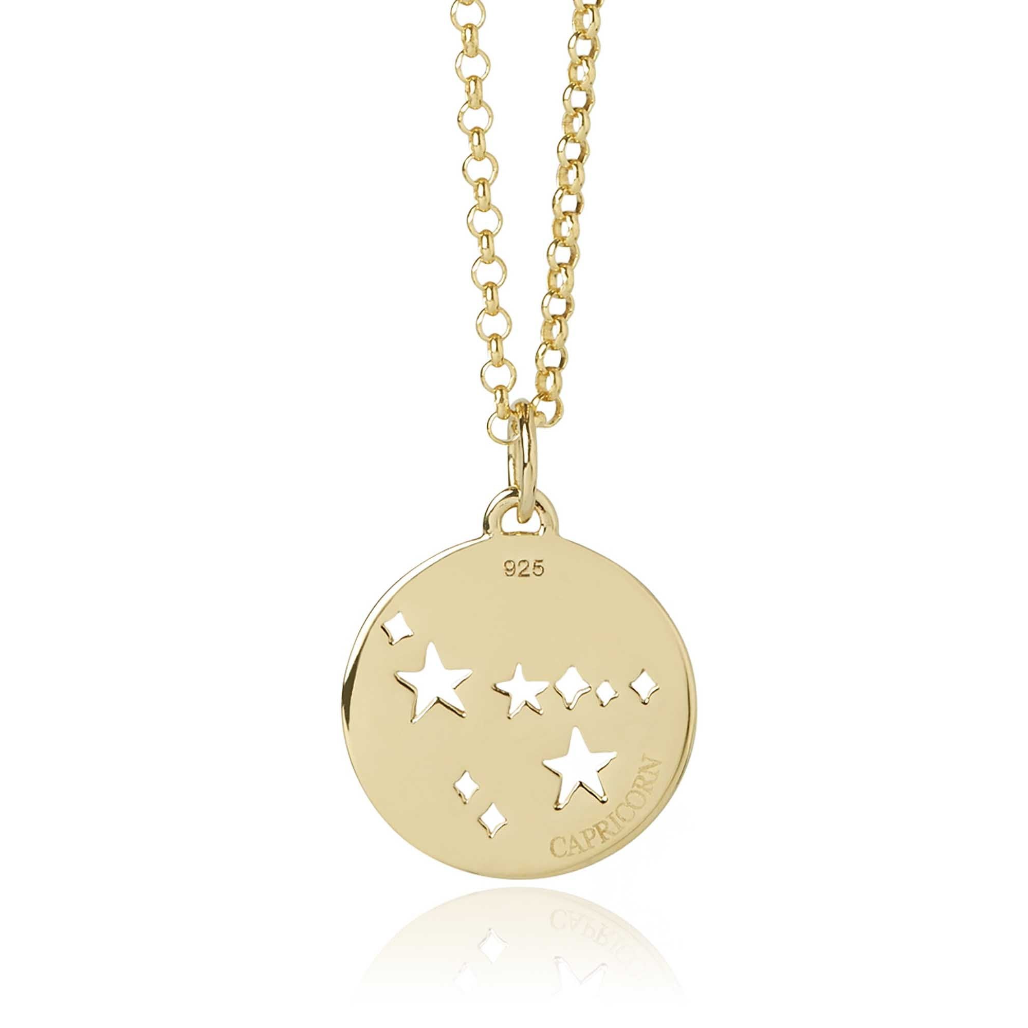 Muru Jewellery Capricorn Star Sign Necklace Gold kaulakoru 18" belcher