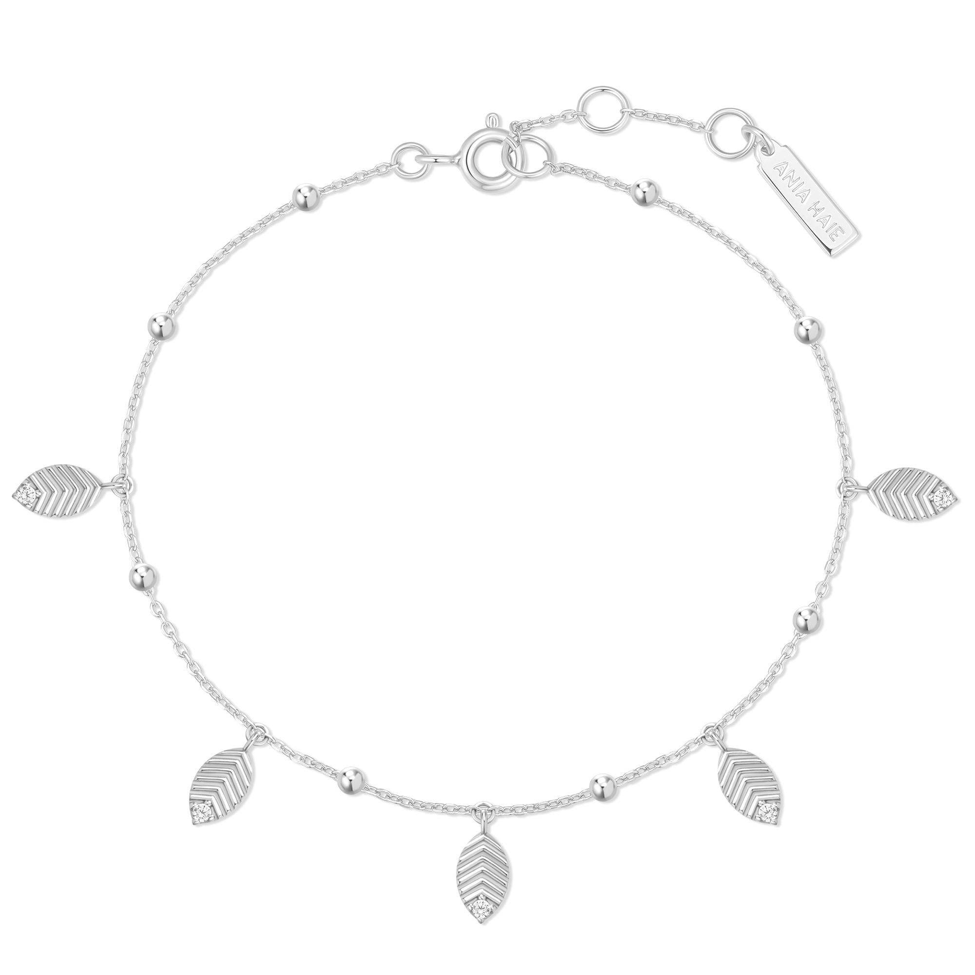 Ania Haie Ripple Joy Silver Leaf Station rannekoru hopea