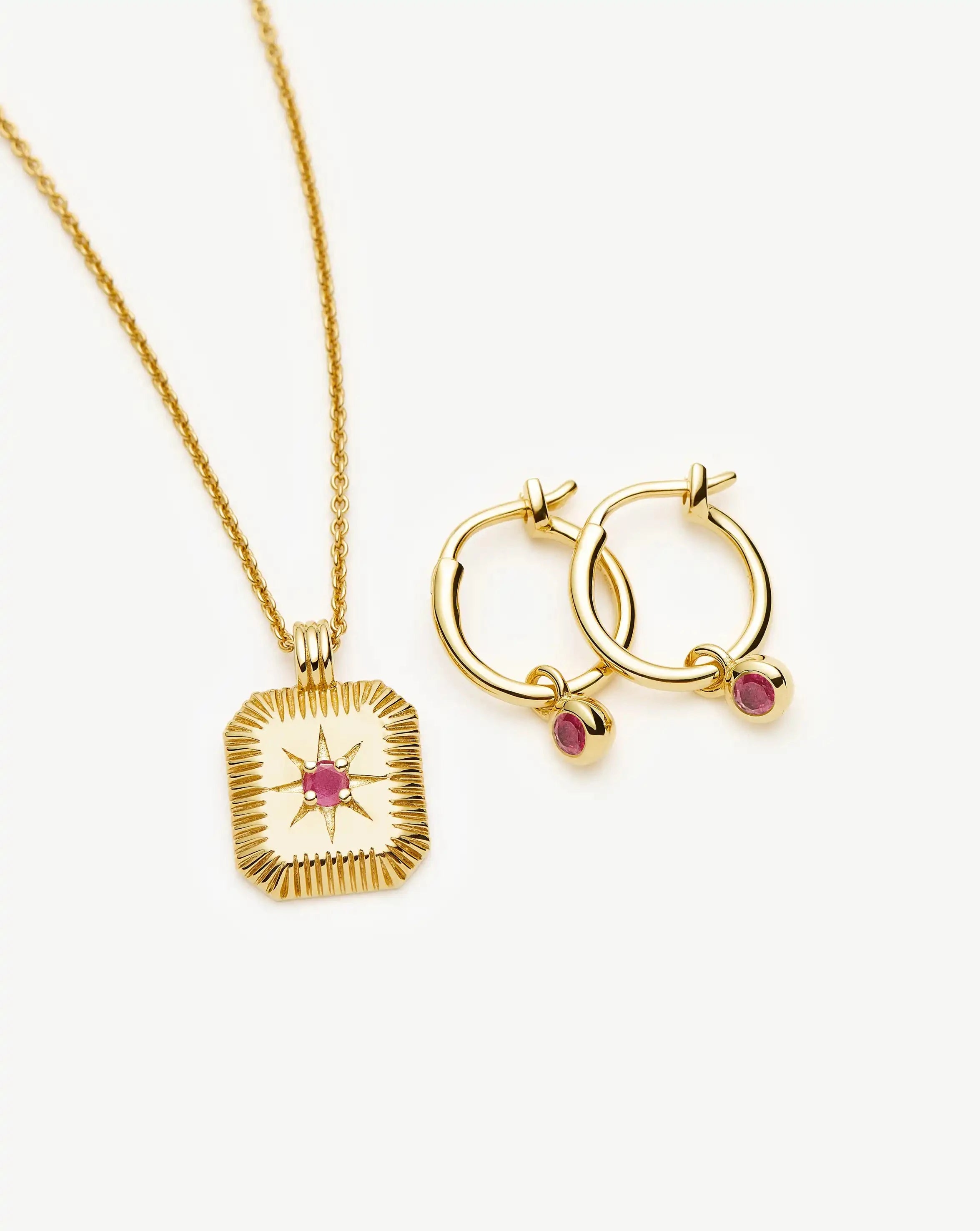 MISSOMA July Birthstone korusetti kulta rubiini