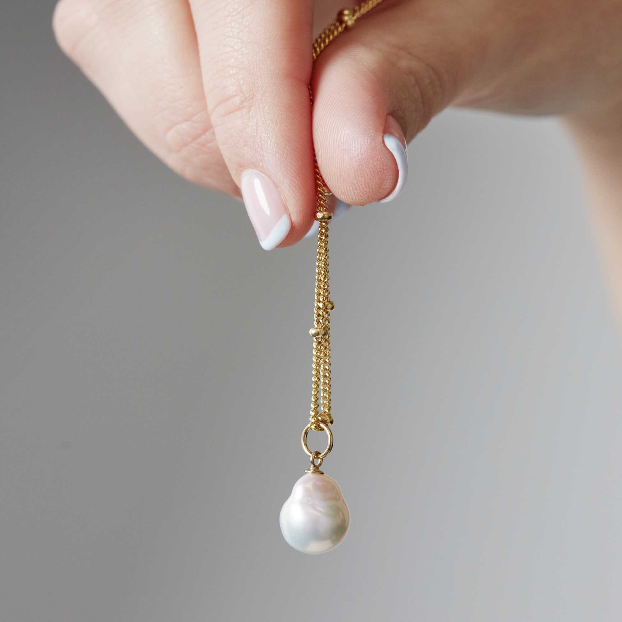 Muru Freshwater Pearl Bead Chain kaulakoru kulta helmi