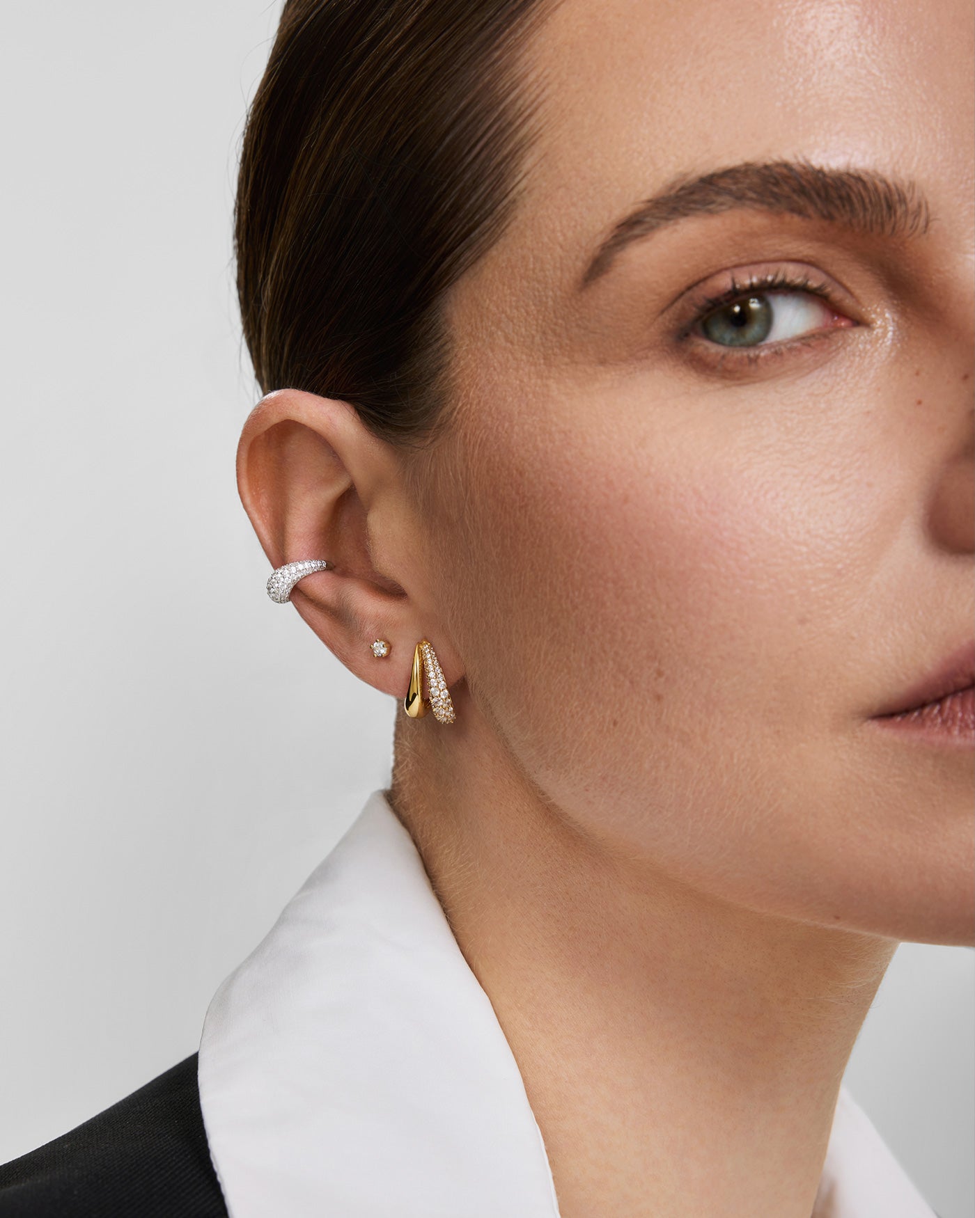 Ania Haie Fluid Light Duet Stud Hoop korvakorut kulta