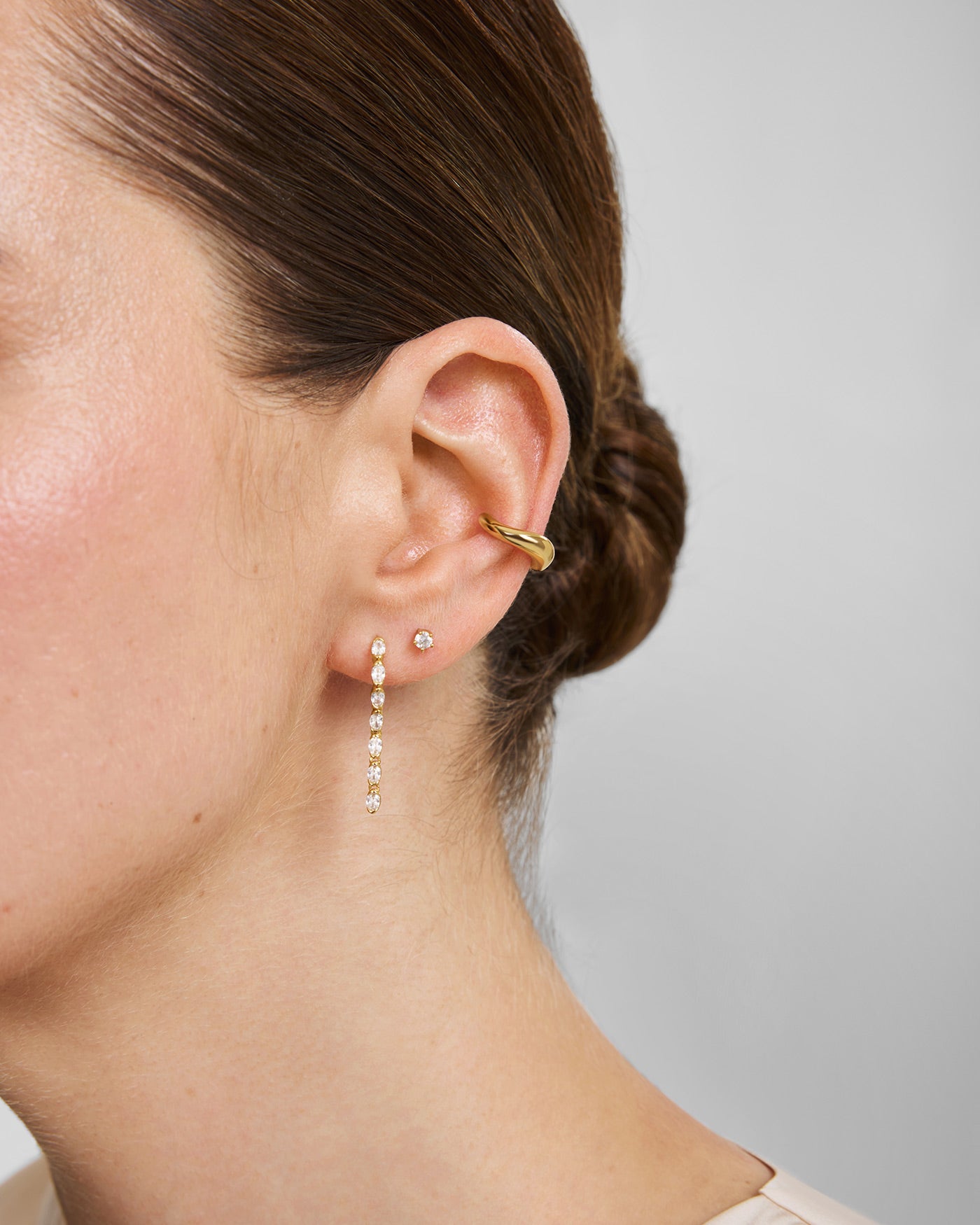 Ania Haie Wave ear cuff korvamansetti kulta yksittäinen
