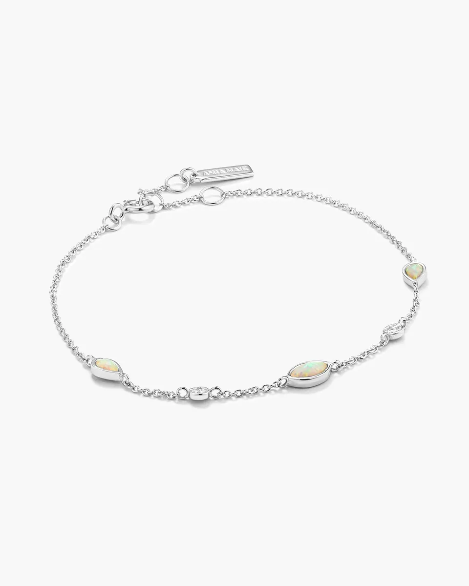 Ania Haie Kyoto Opal rannekoru hopea opaali 16,5cm