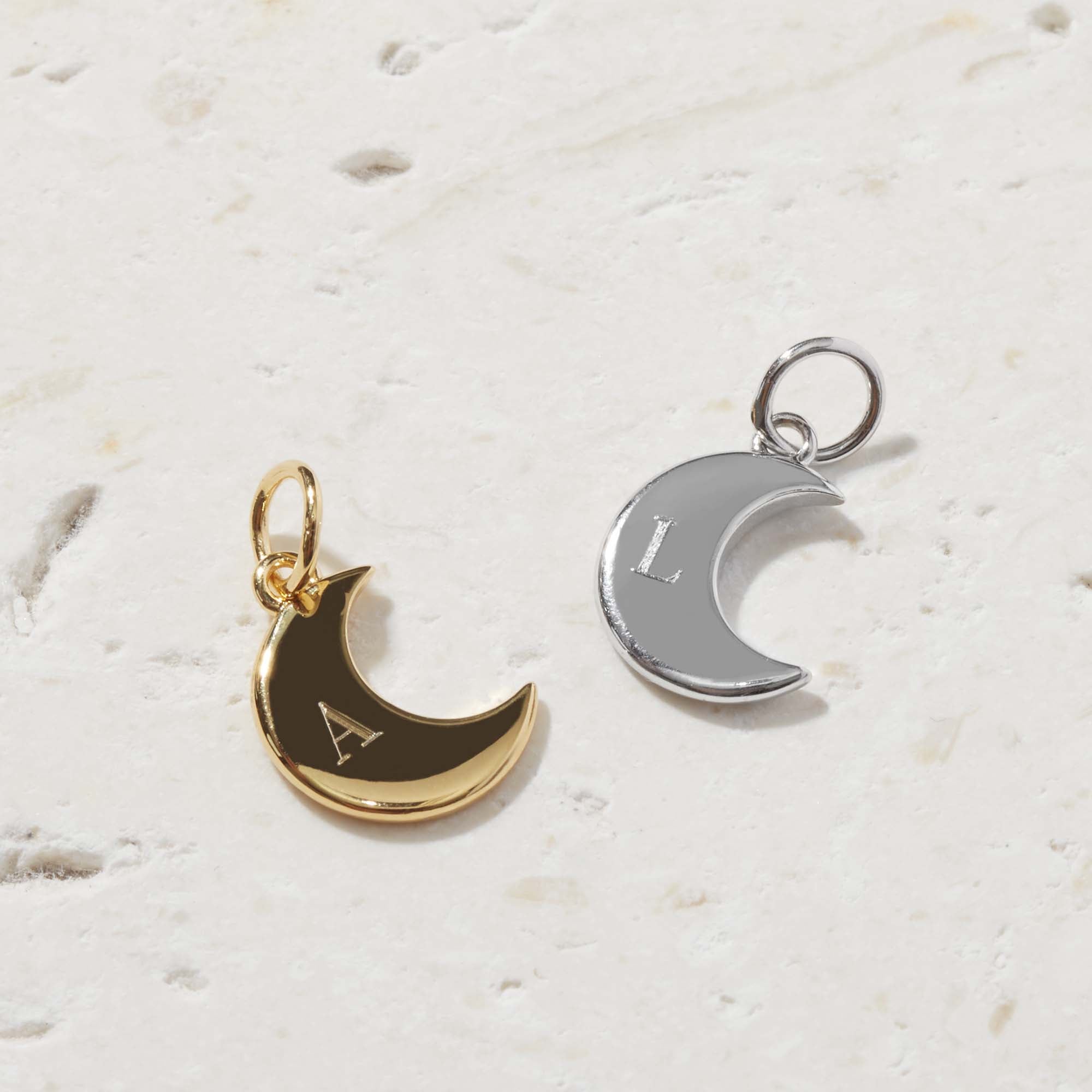 Muru Jewellery Personalised Moon Anklet nilkkakoru hopea nimikirjain