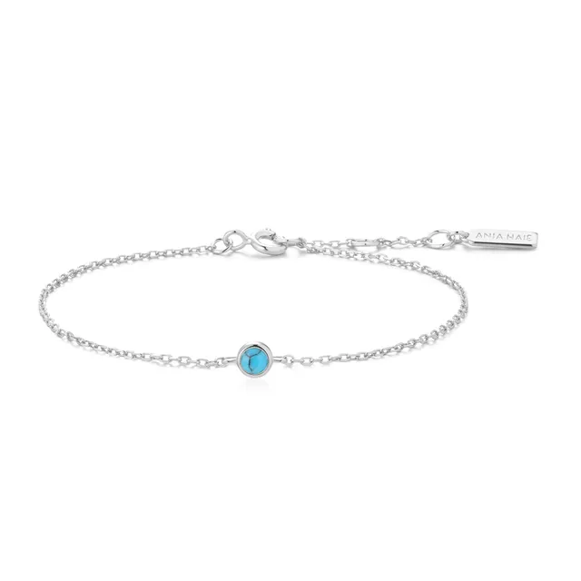 Ania Haie Ripple Joy Turquoise rannekoru hopea turkoosi