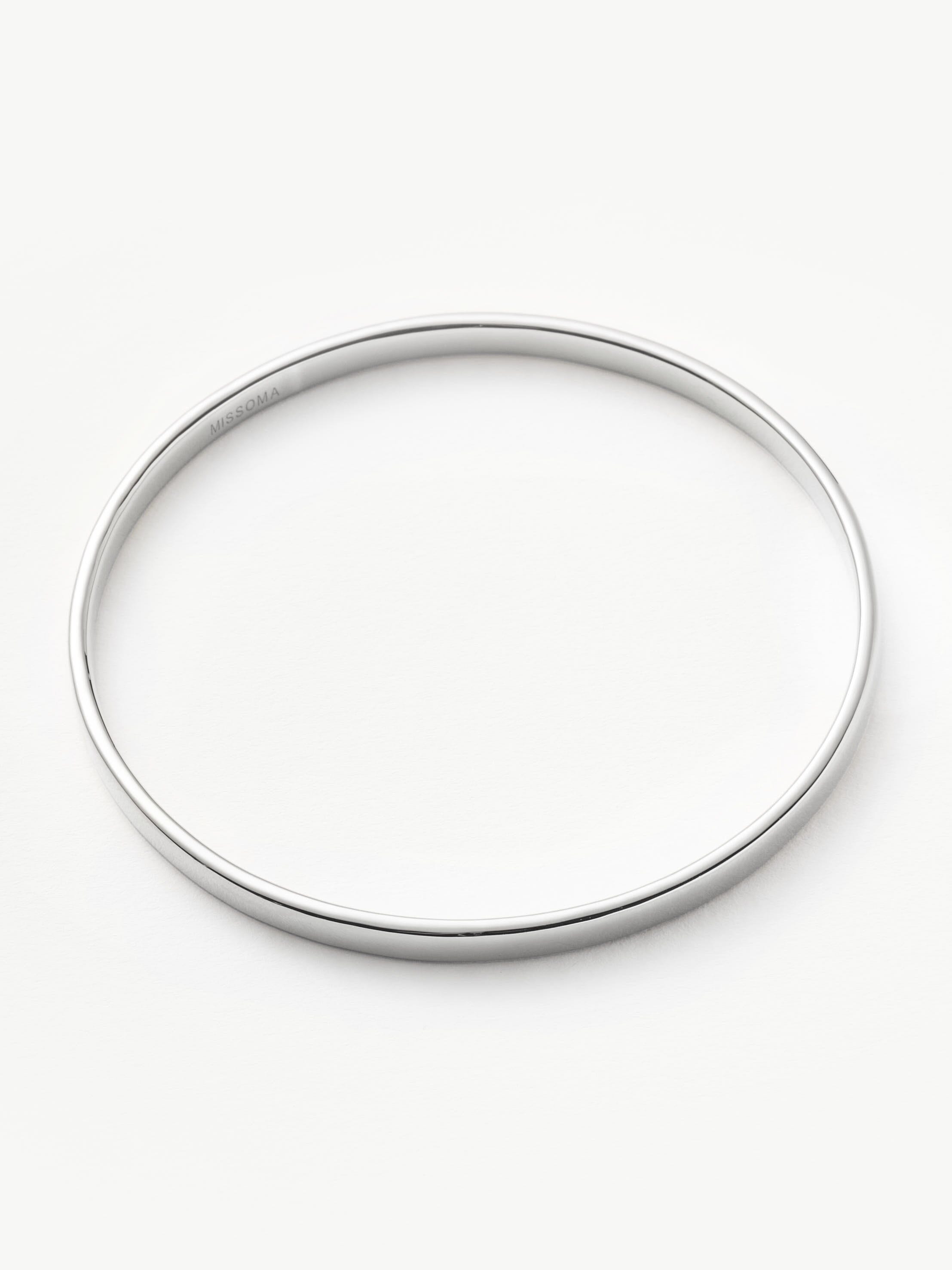 Missoma Classic Round rannekoru hopeoitu