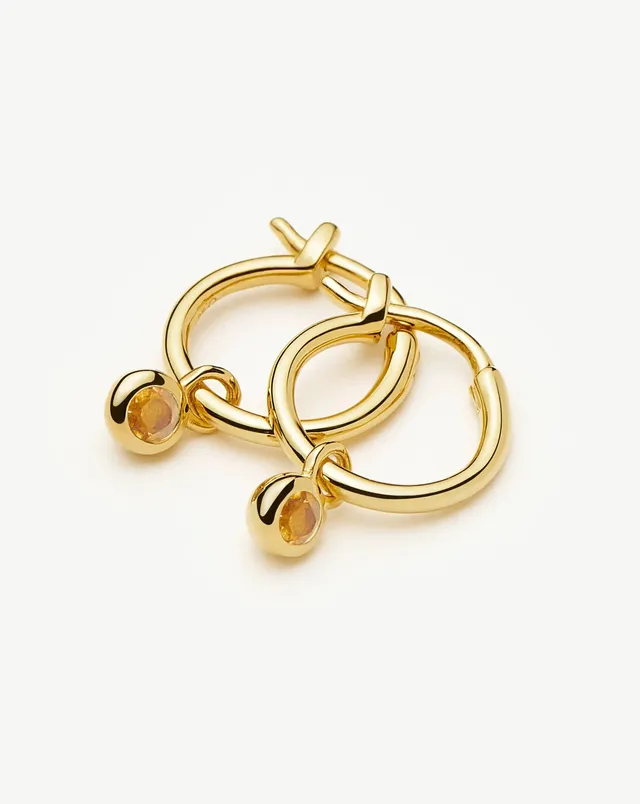 MISSOMA November Birthstone korvakorut kullattu sitriini