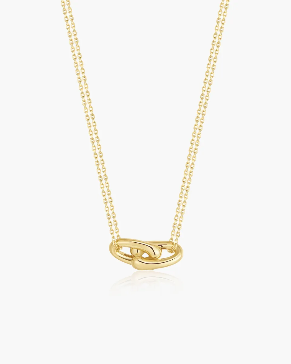 Ania Haie Fluid Light Gold Interlocked kaulakoru lenkki