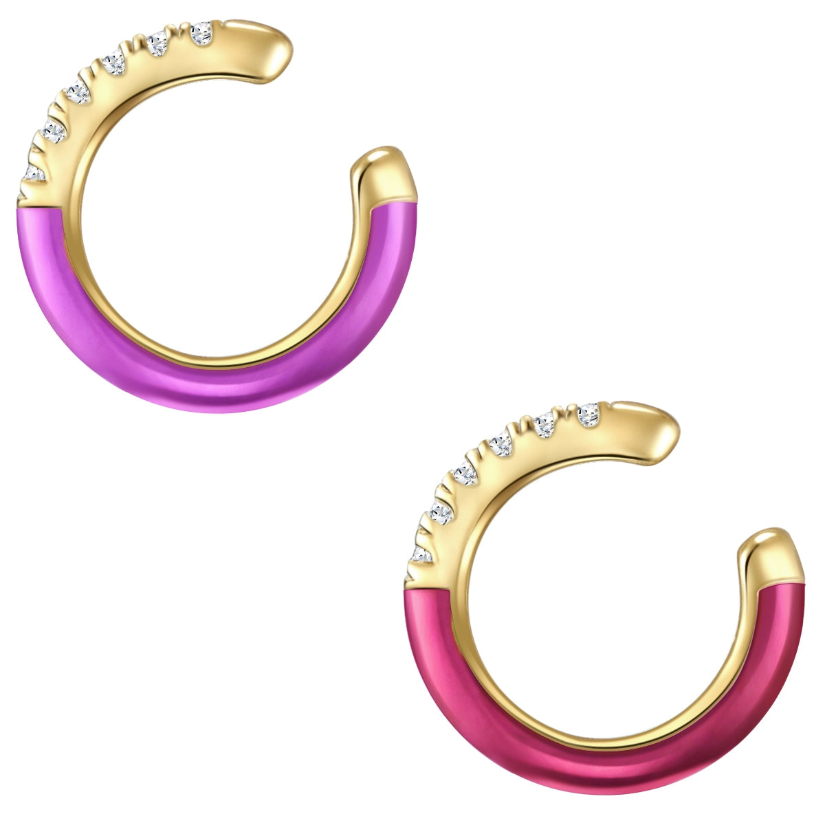 Glanzstücke München Color Glow earcuff emali zirkonia