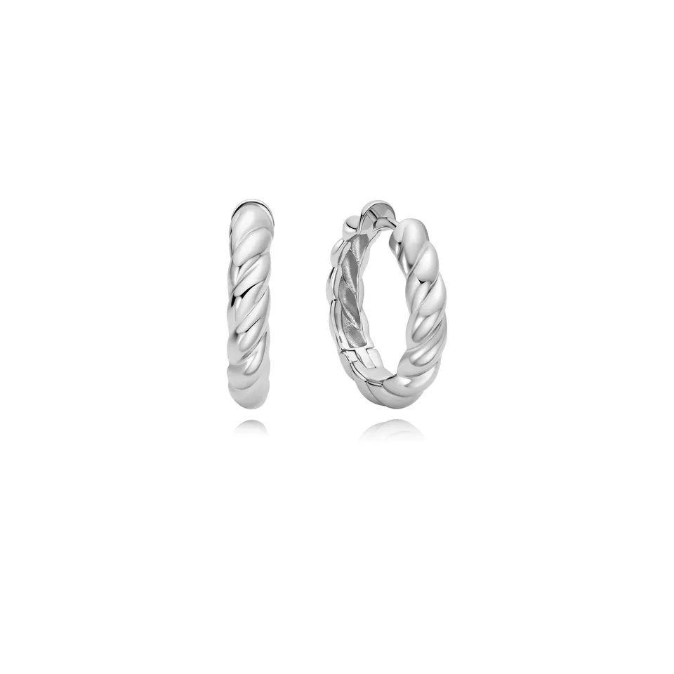 Ania Haie Tide Echo Twisted Huggie rengaskorvakorut hopea kierre