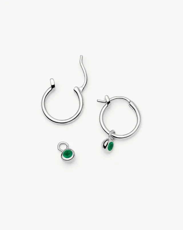 Missoma May Birthstone rengaskorvakorut onyksi